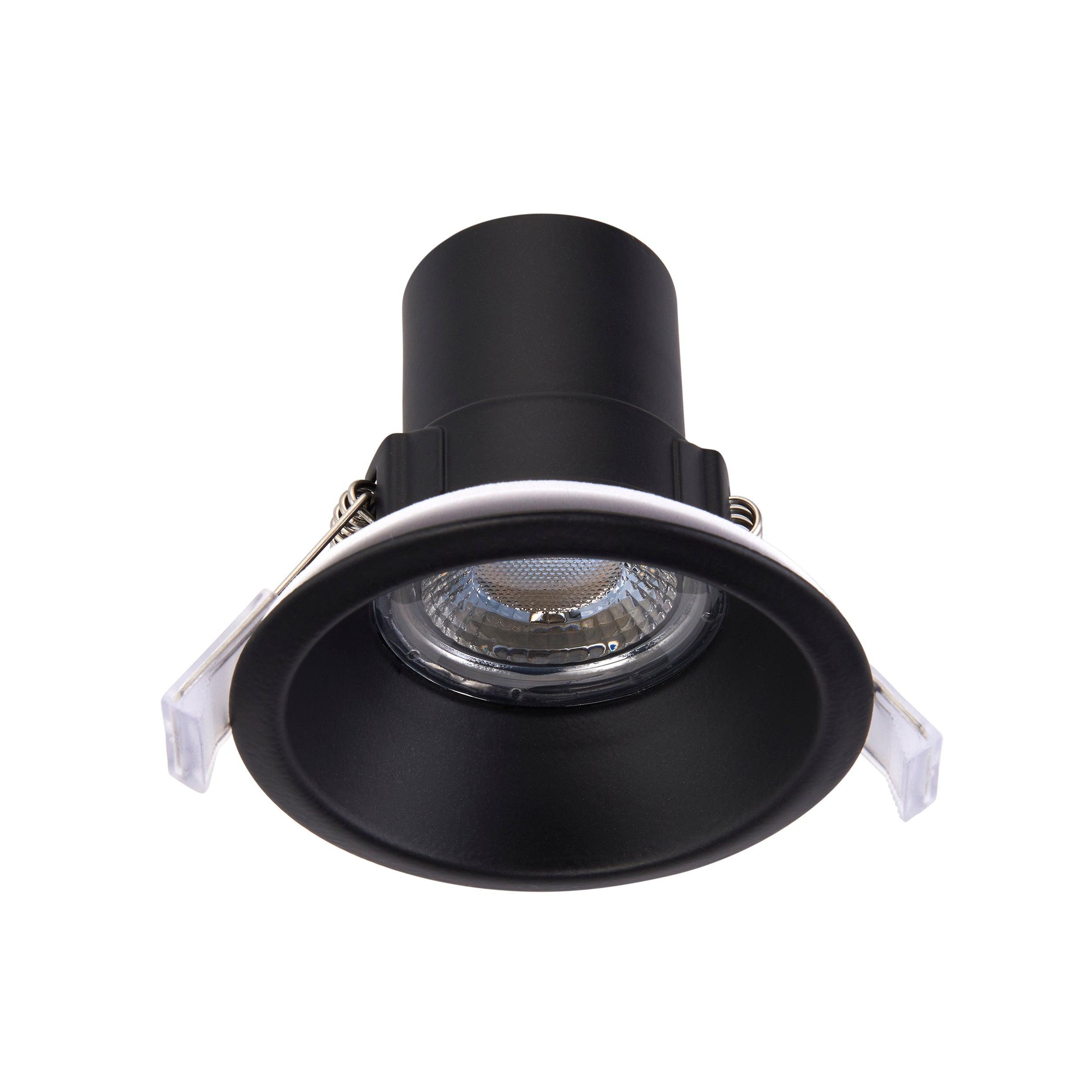 shieldeco cct anti glare black recessed light ip65 5w by saxby lighting, close up image 317