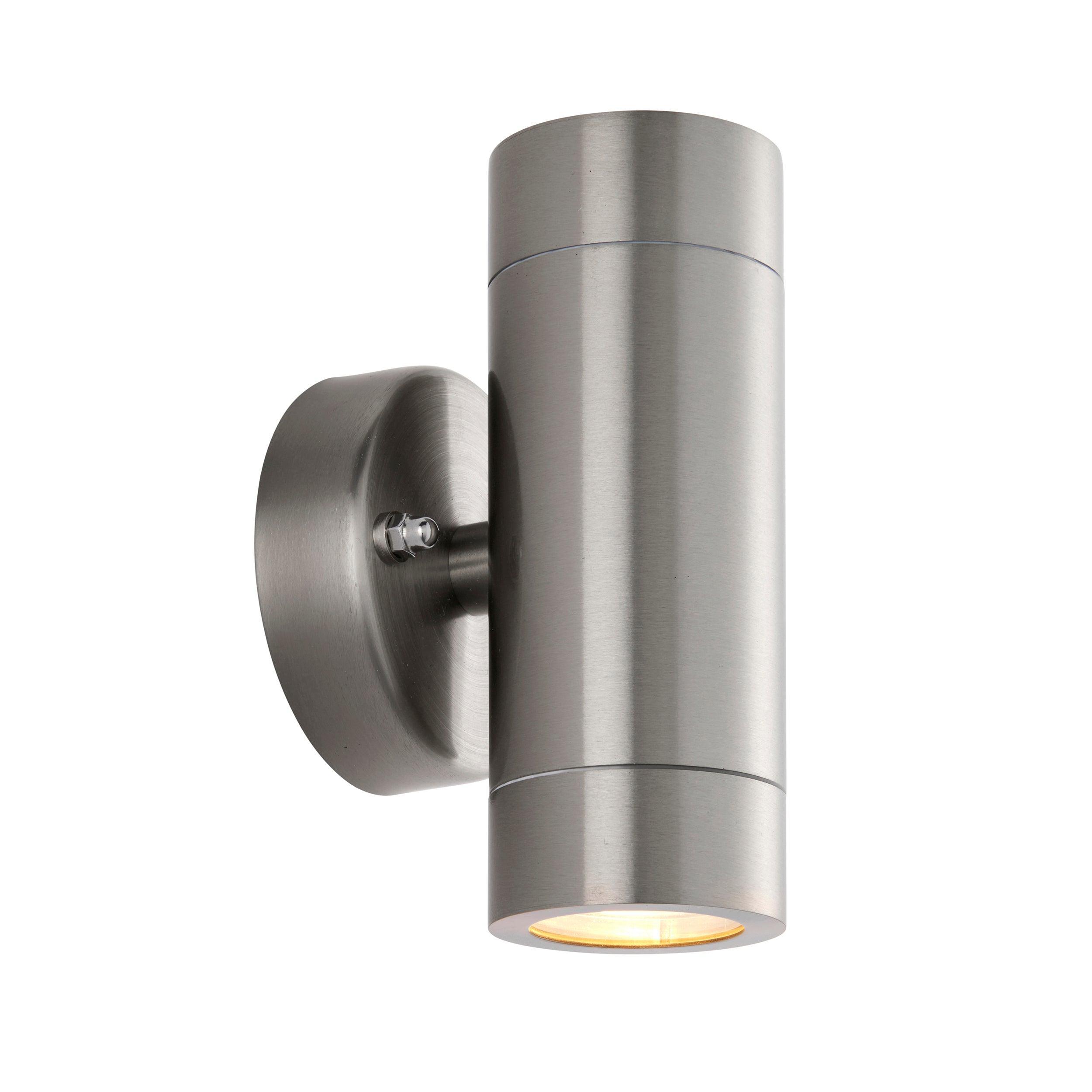 palin 2 light marine grade outdoor up down wall light ip65 7wby saxby lighting