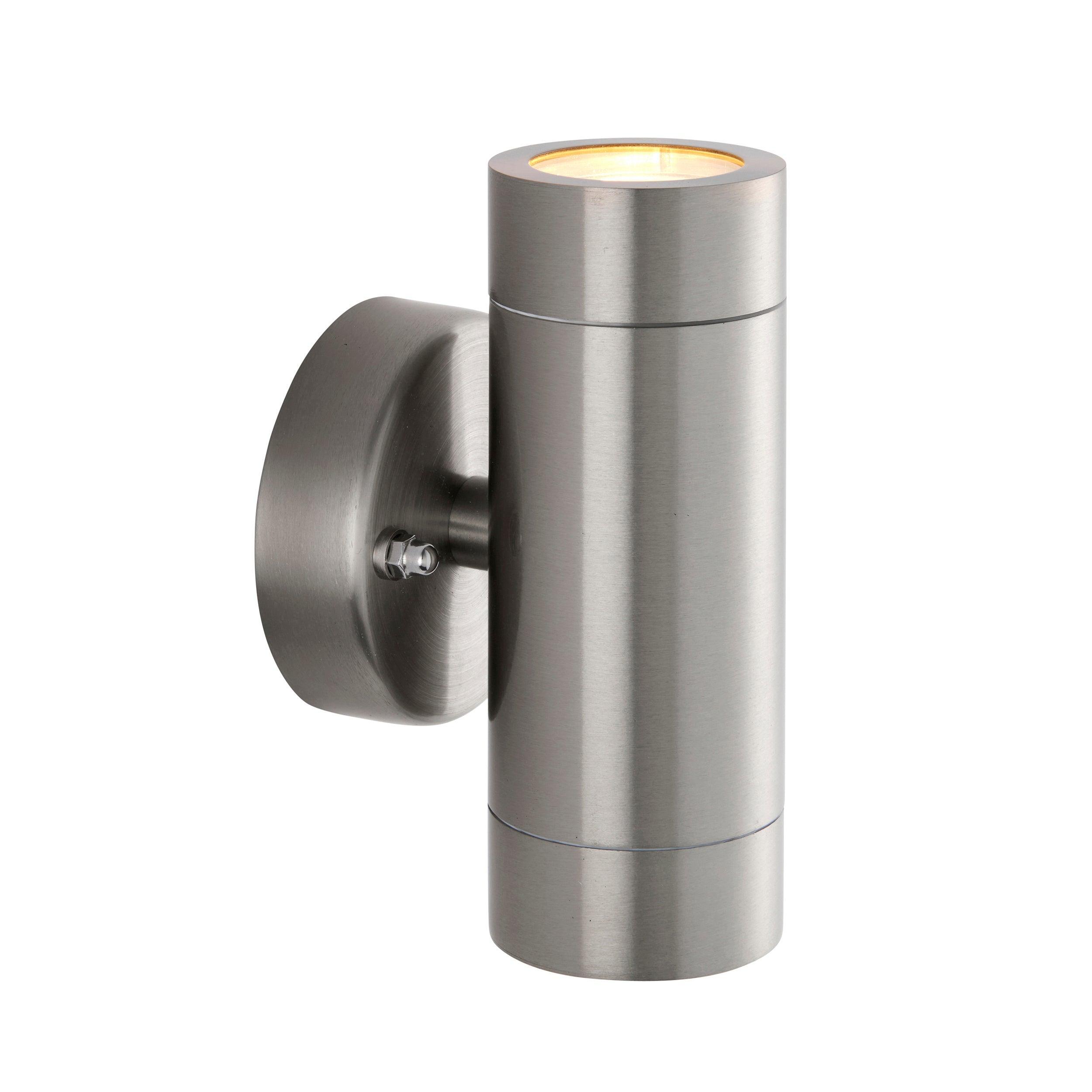 palin 2 light marine grade outdoor up down wall light ip65 7w by saxby lighting, close up image 225