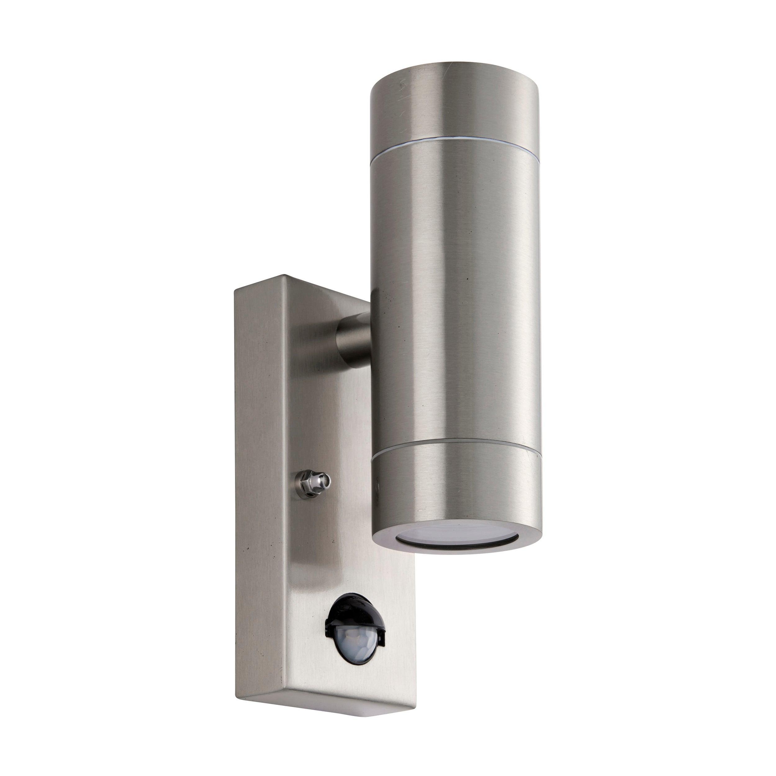 palin pir sensor 2 light marine grade outdoor wall light ip65 7wby Saxby Lighting, close up image