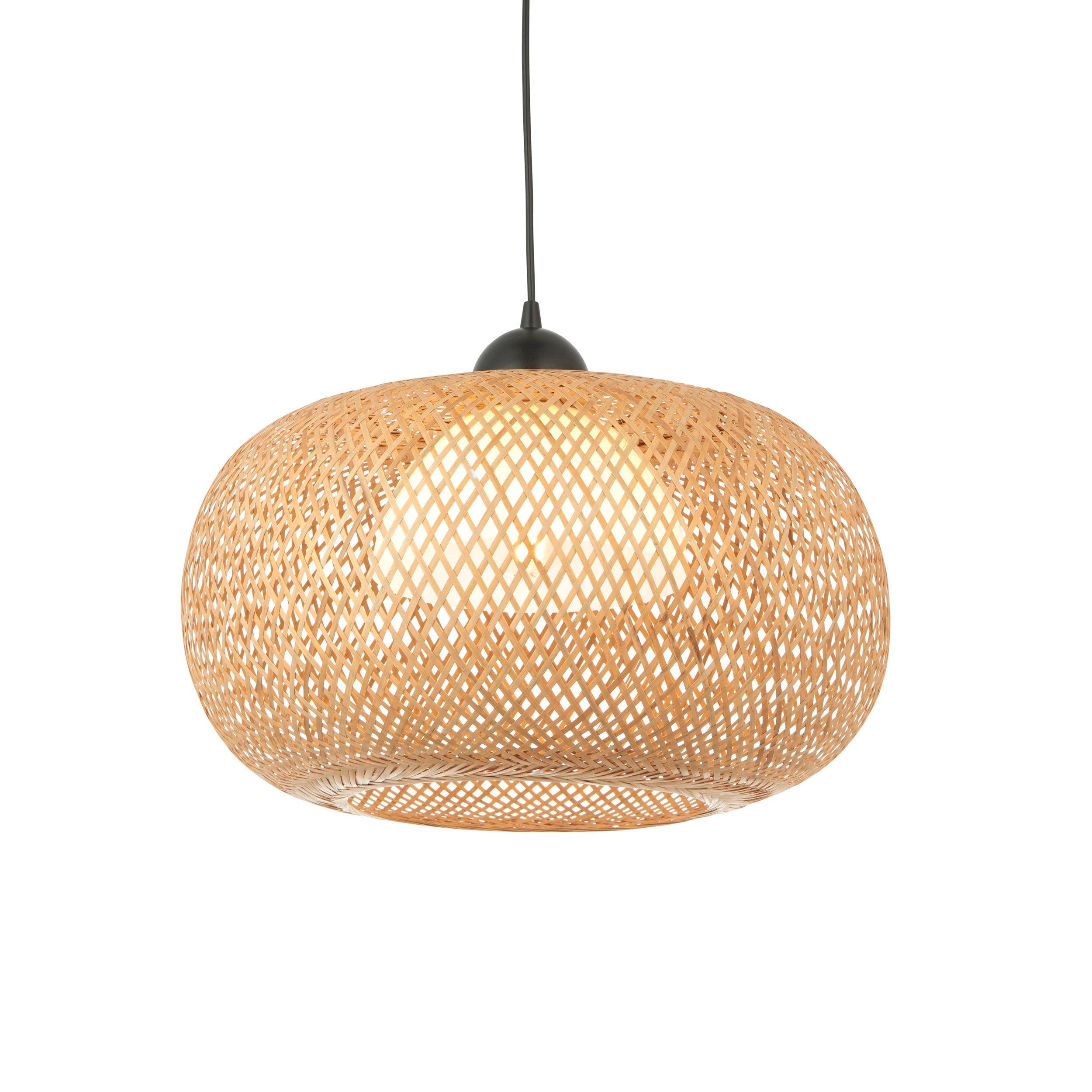 Bali Natural Bamboo Ceiling Pendant Light-Ceiling Pendant Lights-Endon Lighting Living Room Close Up Lighting Tiffany Lighting Direct