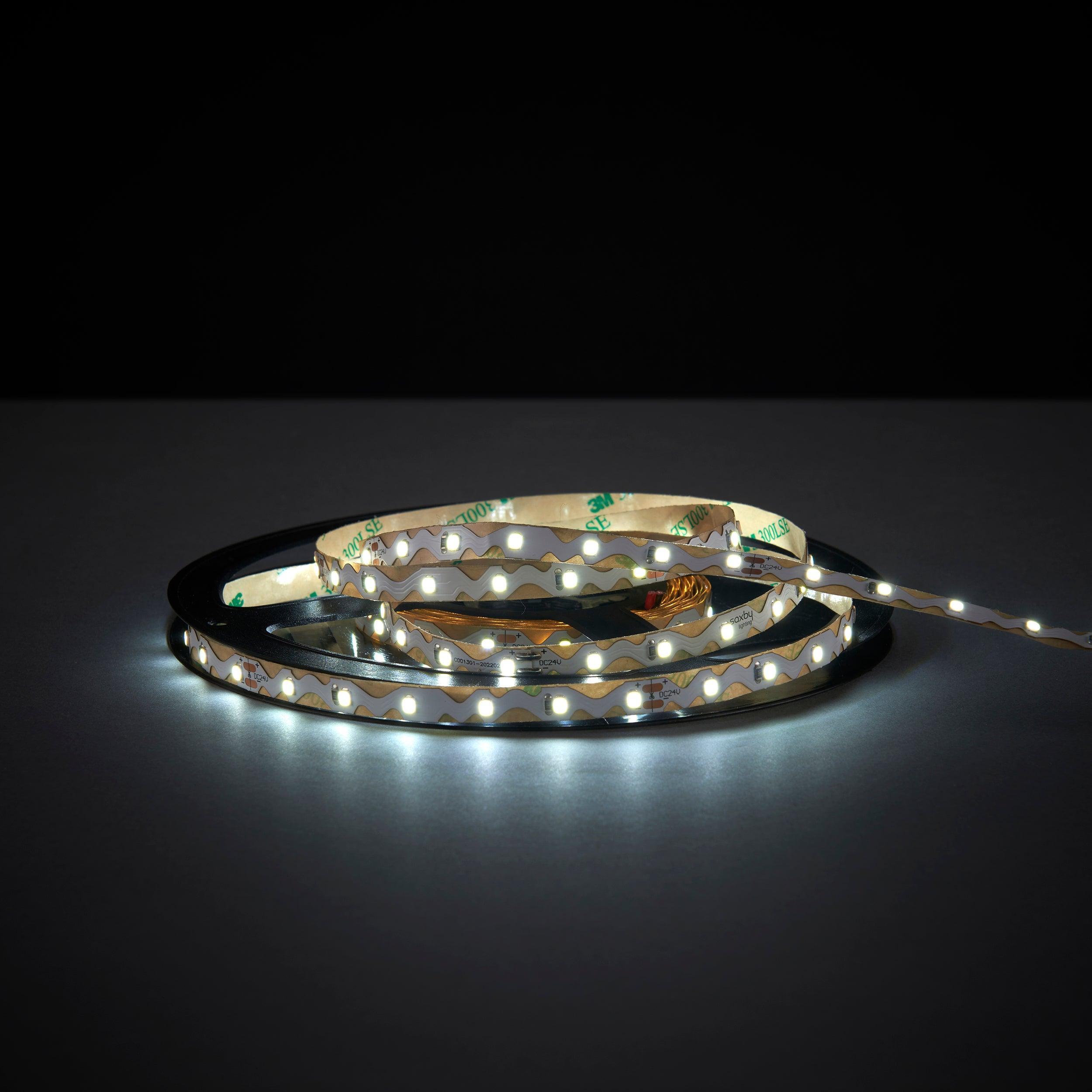 orionflex led ip20 6000k 4 8w m 5m 24w led flexible strip light by saxby lighting, close up image 159
