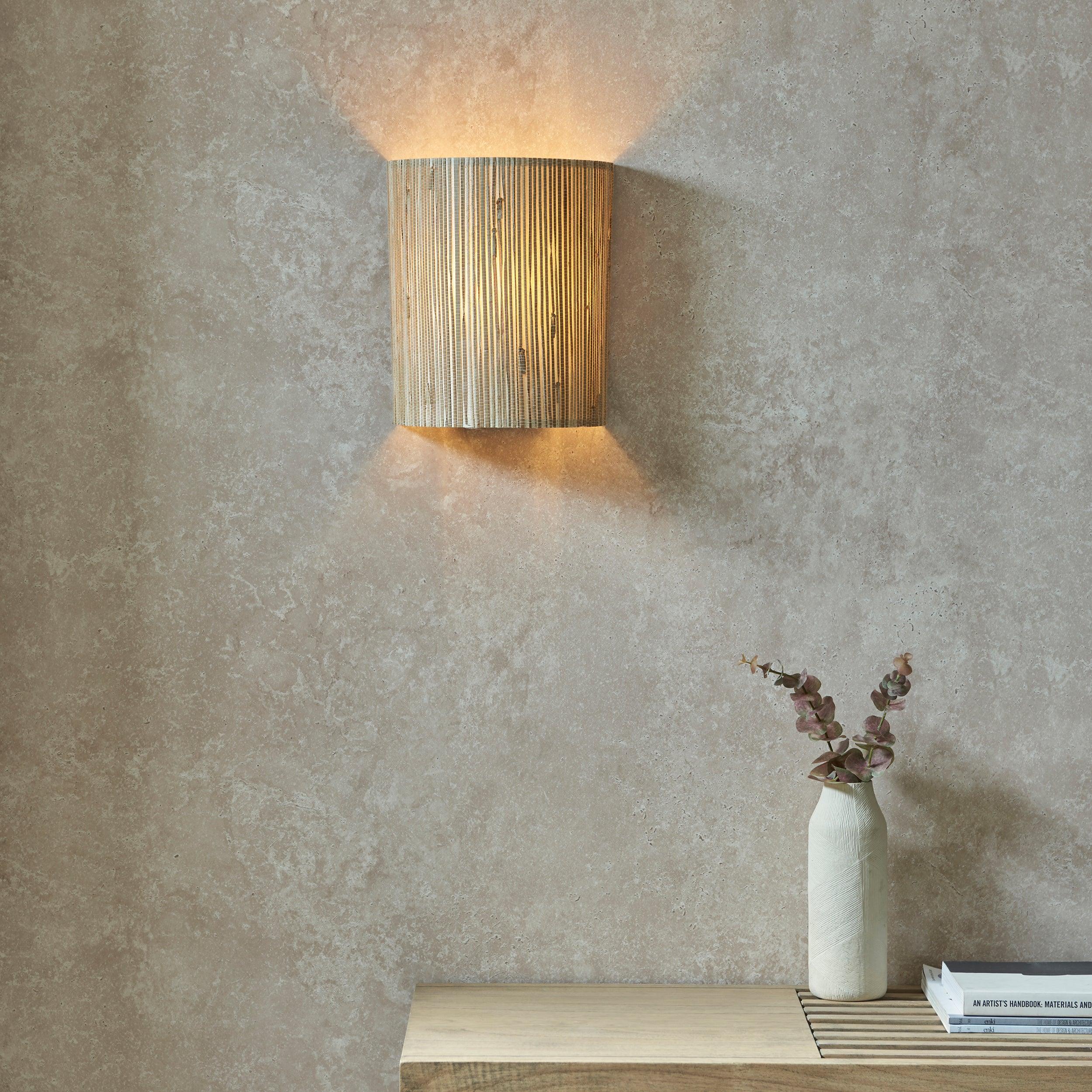 longshore seagrass wall light by Endon Lighting Living Room Unlit Shot