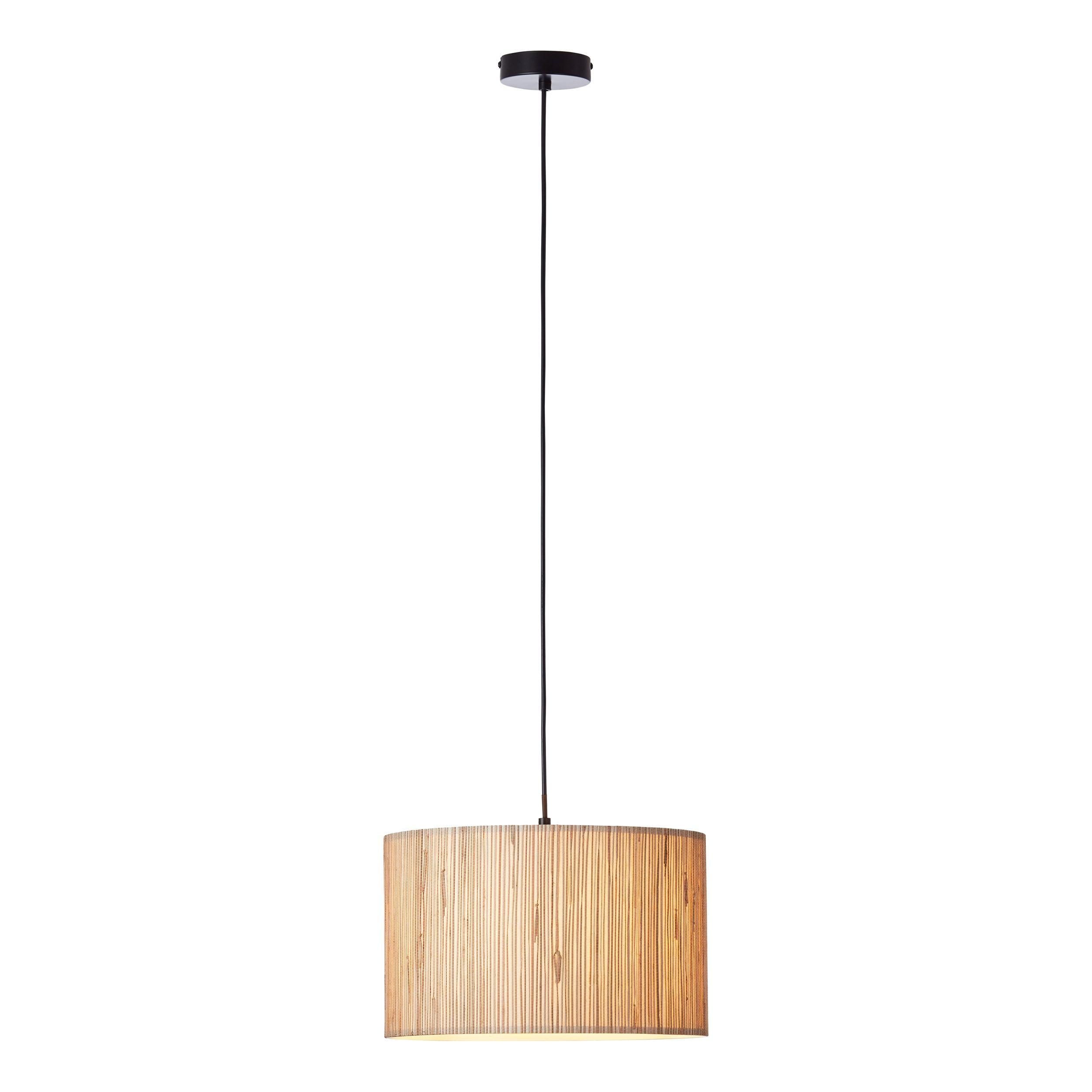 Longshore 1 Light Black Ceiling Pendant - Seagrass Shade-Ceiling Pendant Lights-Endon Lighting hallway lighting photo Tiffany Lighting Direct