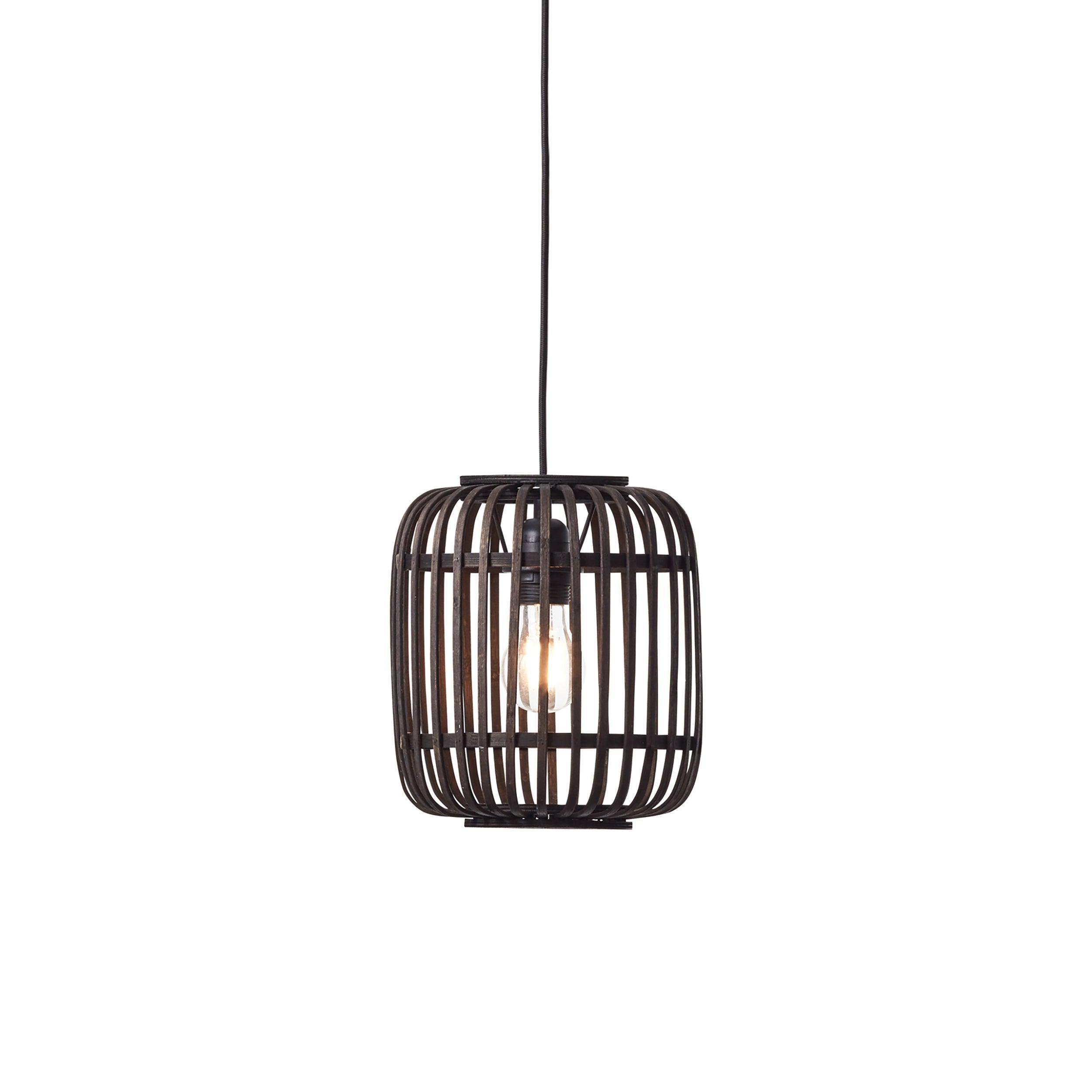 Mathias Black Bamboo Adjustable Ceiling Pendant-Ceiling Pendant Lights-Endon Lighting Living Room Lighting Tiffany Lighting Direct