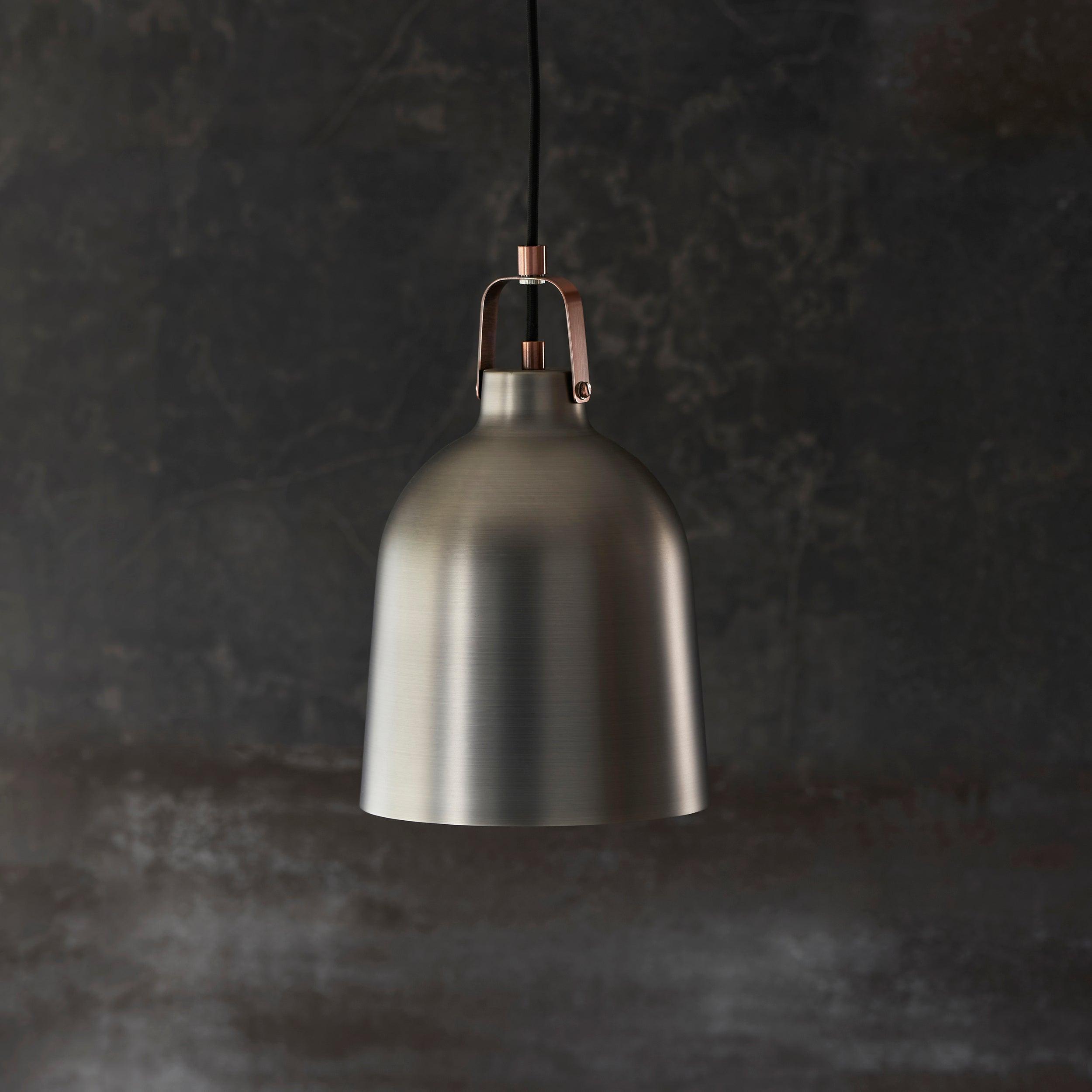 Lazenby Grey Industrial Pendant Ceiling Light-Ceiling Pendant Lights-Endon Lighting living room close up Tiffany Lighting Direct
