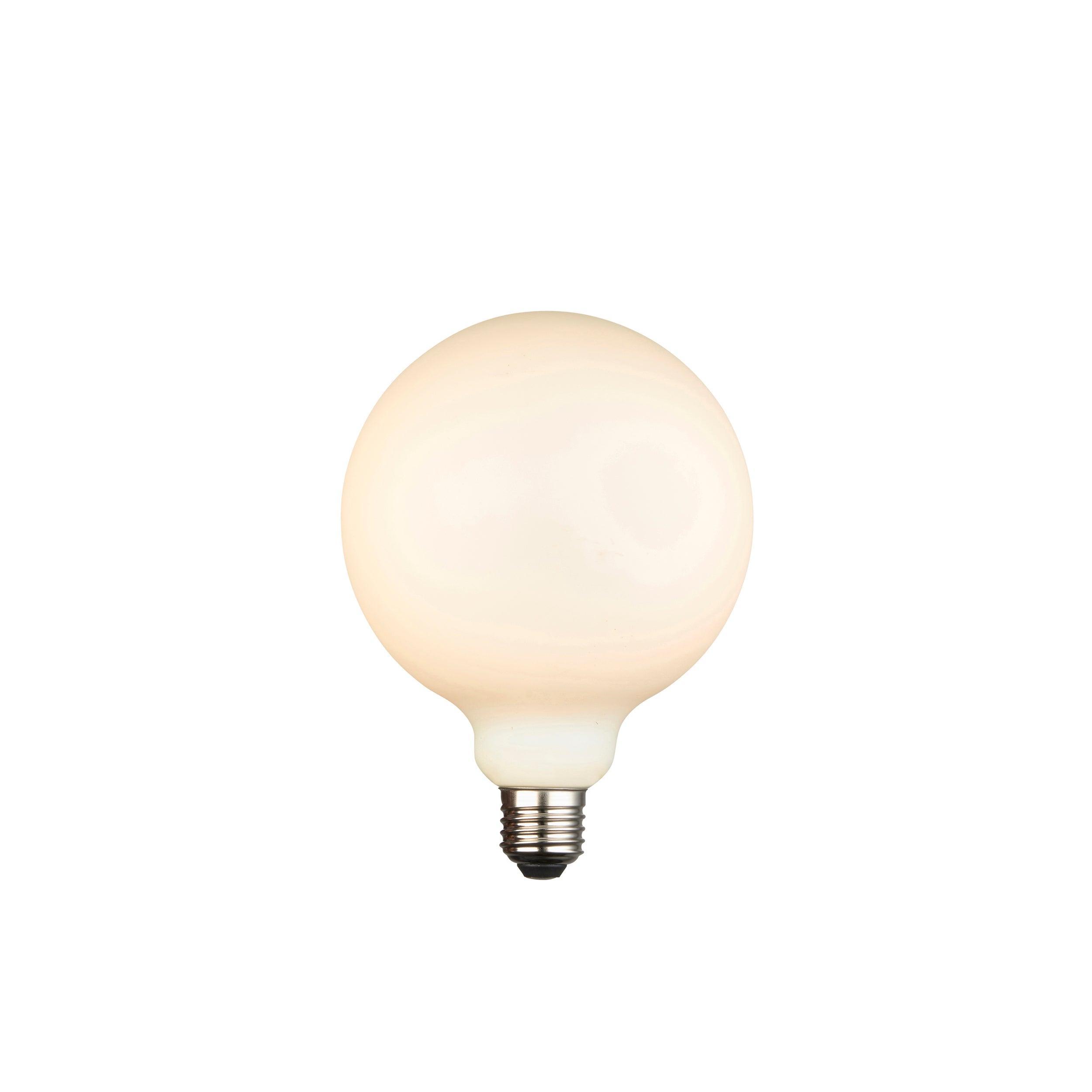 Opaline E27 Opal Glass 12w LED Dimmable Light Bulb - 125mm