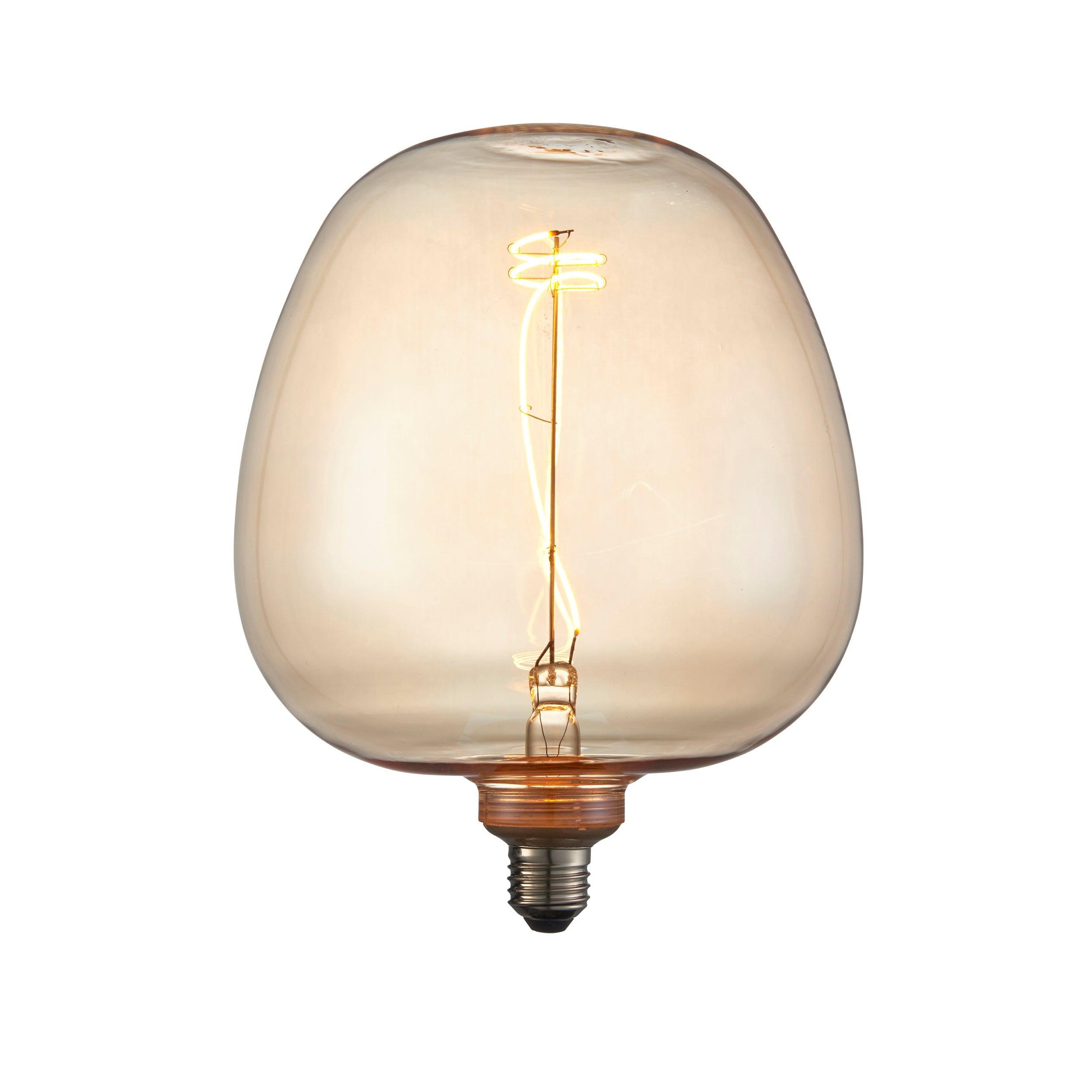 Swirl E27 Tinted Amber Decorative Filament 4W LED Light Bulb