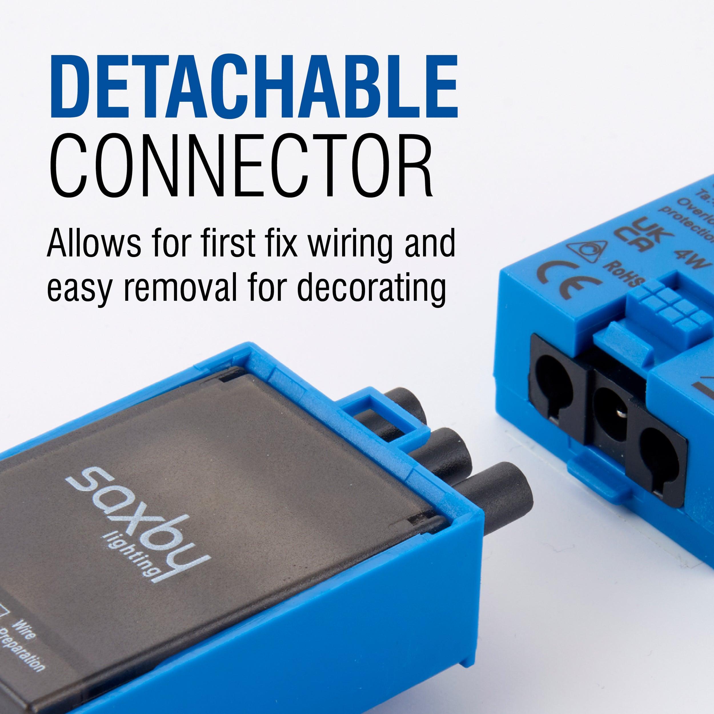 shieldpro tri wattage recessed ceiling light ip65 8w 1 by saxby lighting, close up image 68