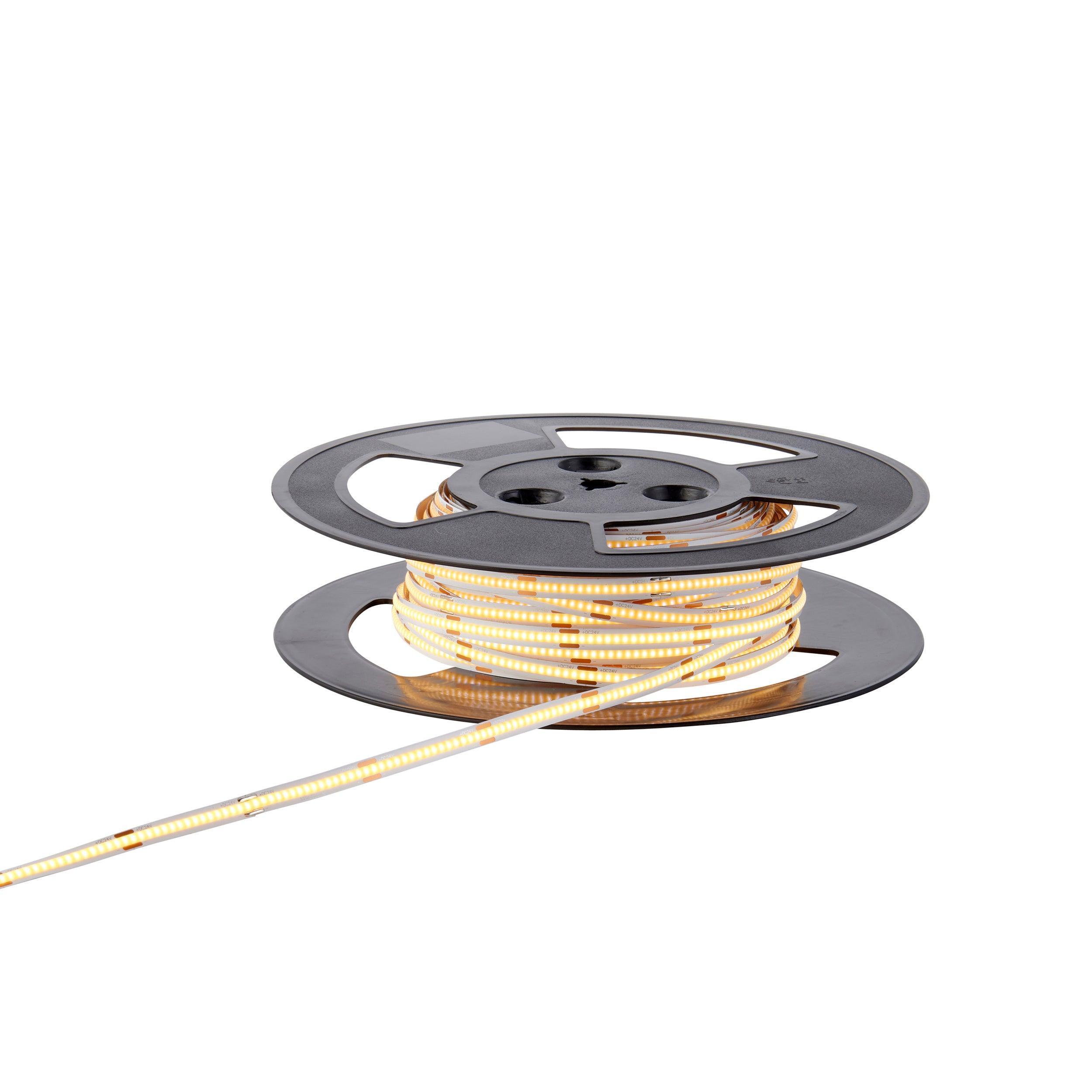 orionpro led ip20 3000k 8w m 30m 240w led flexible strip light by saxby lighting, close up image 329