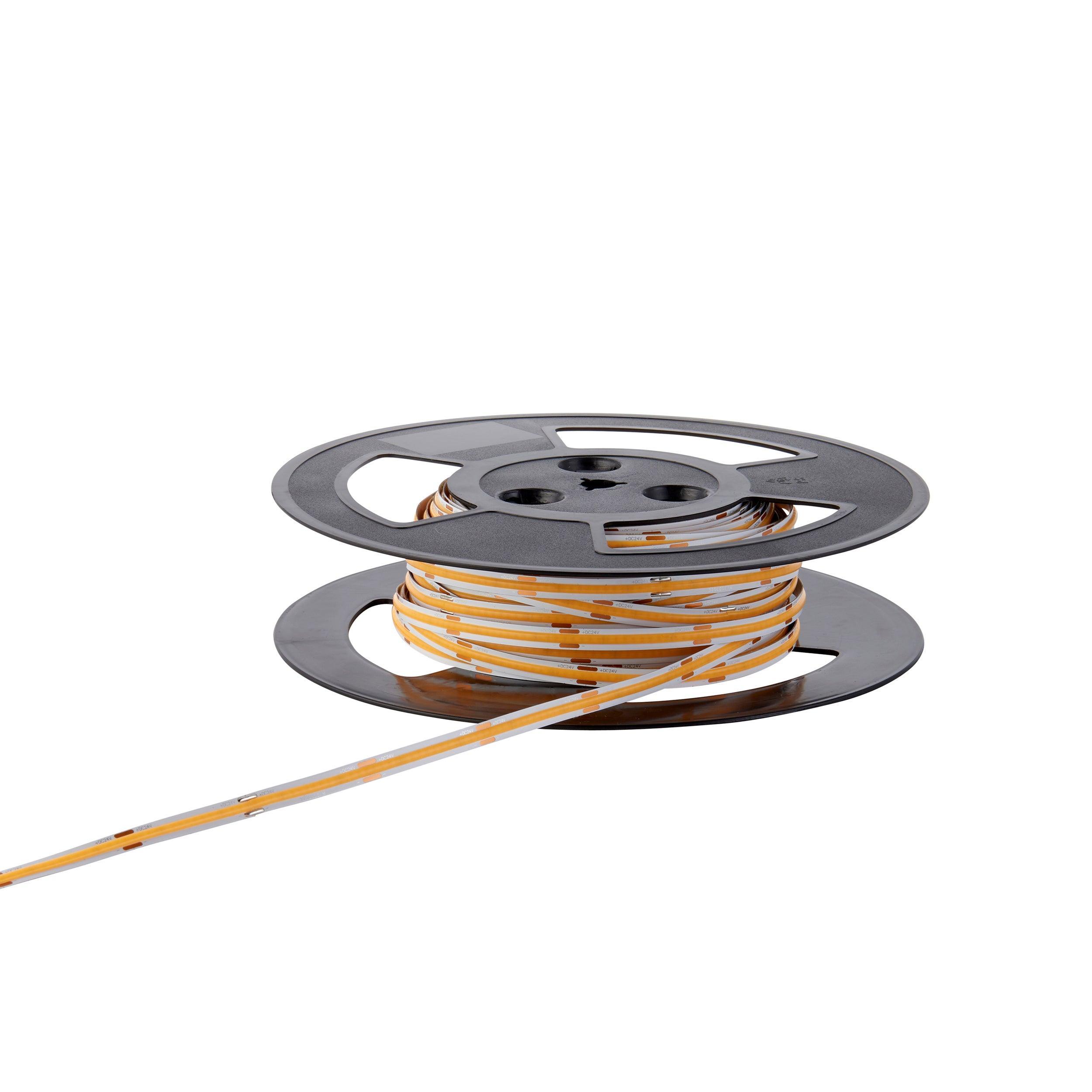 orionpro led ip20 3000k 8w m 30m 240w led flexible strip light by saxby lighting, close up image 282