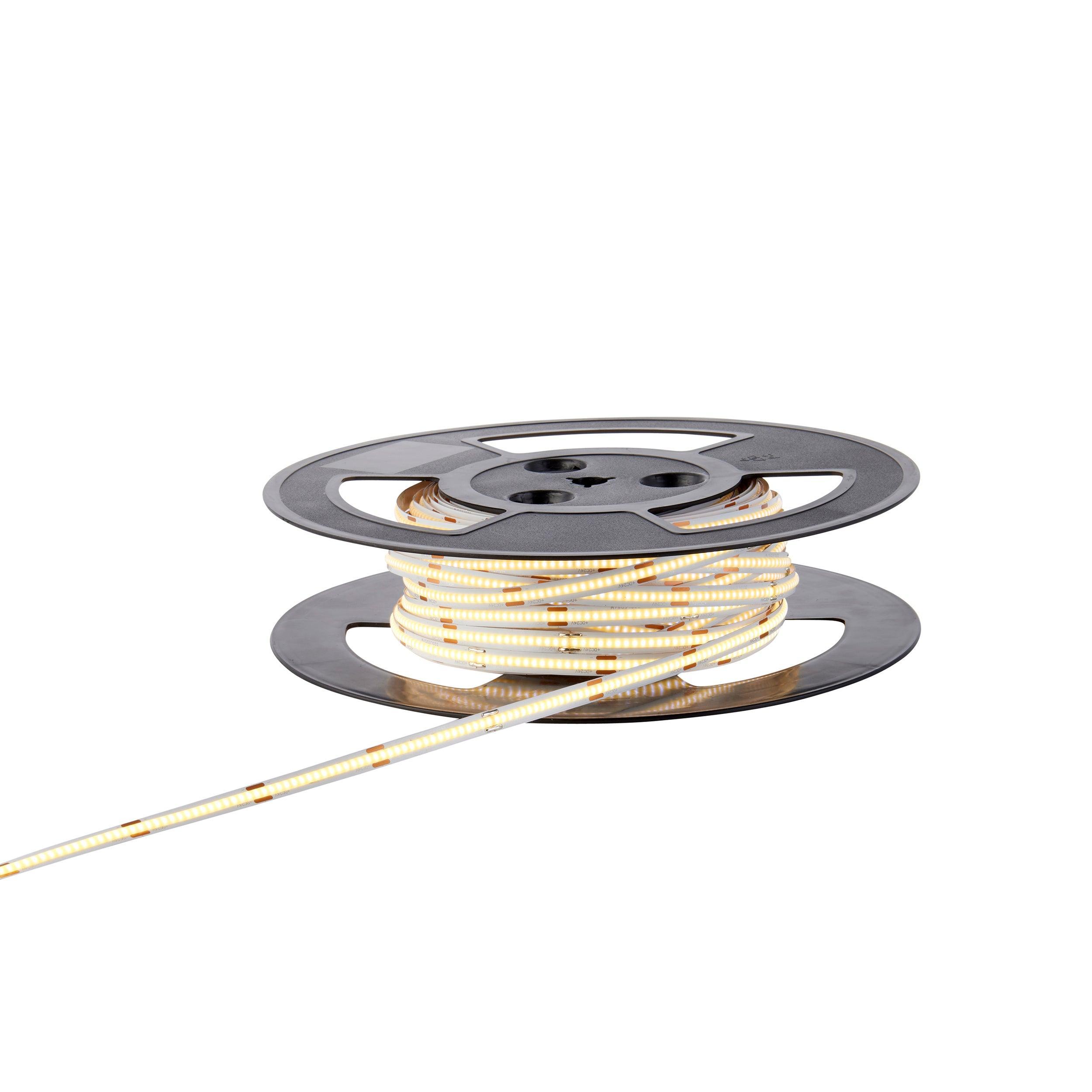 orionpro led ip20 4000k 8w m 30m 240w led flexible strip light by saxby lighting, close up image 328