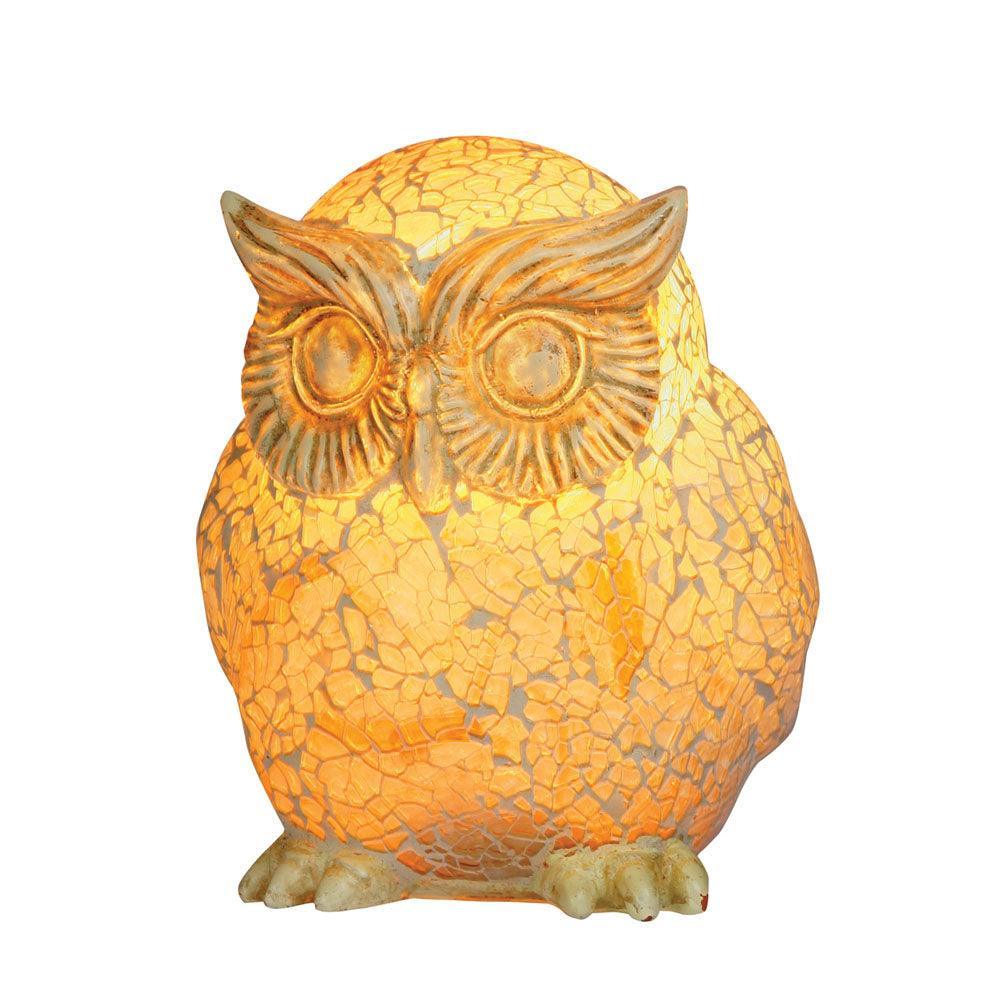 tiffany owl novelty mosaic glass lamp