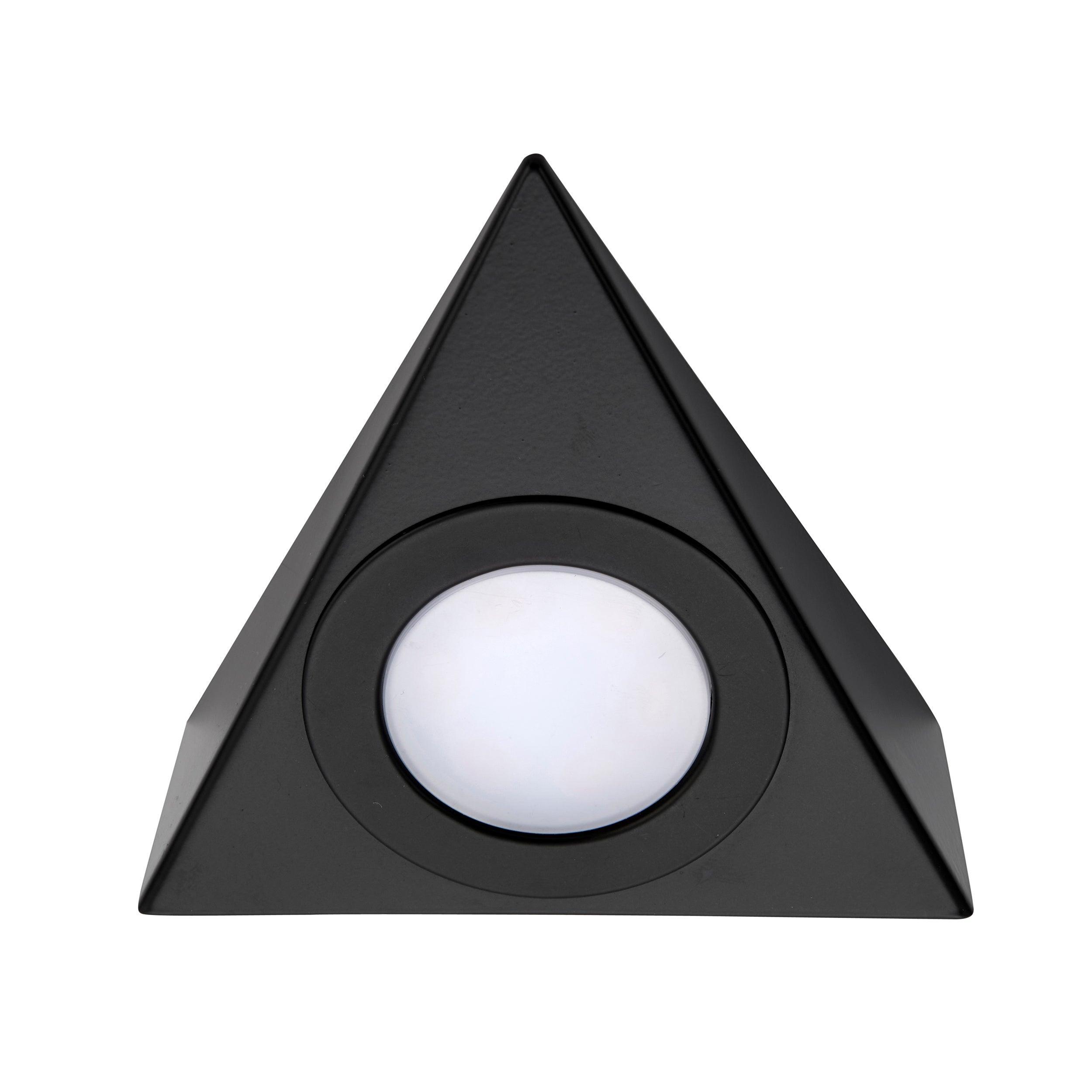 nyx cct black triangular cabinet light 2 5wby saxby lighting