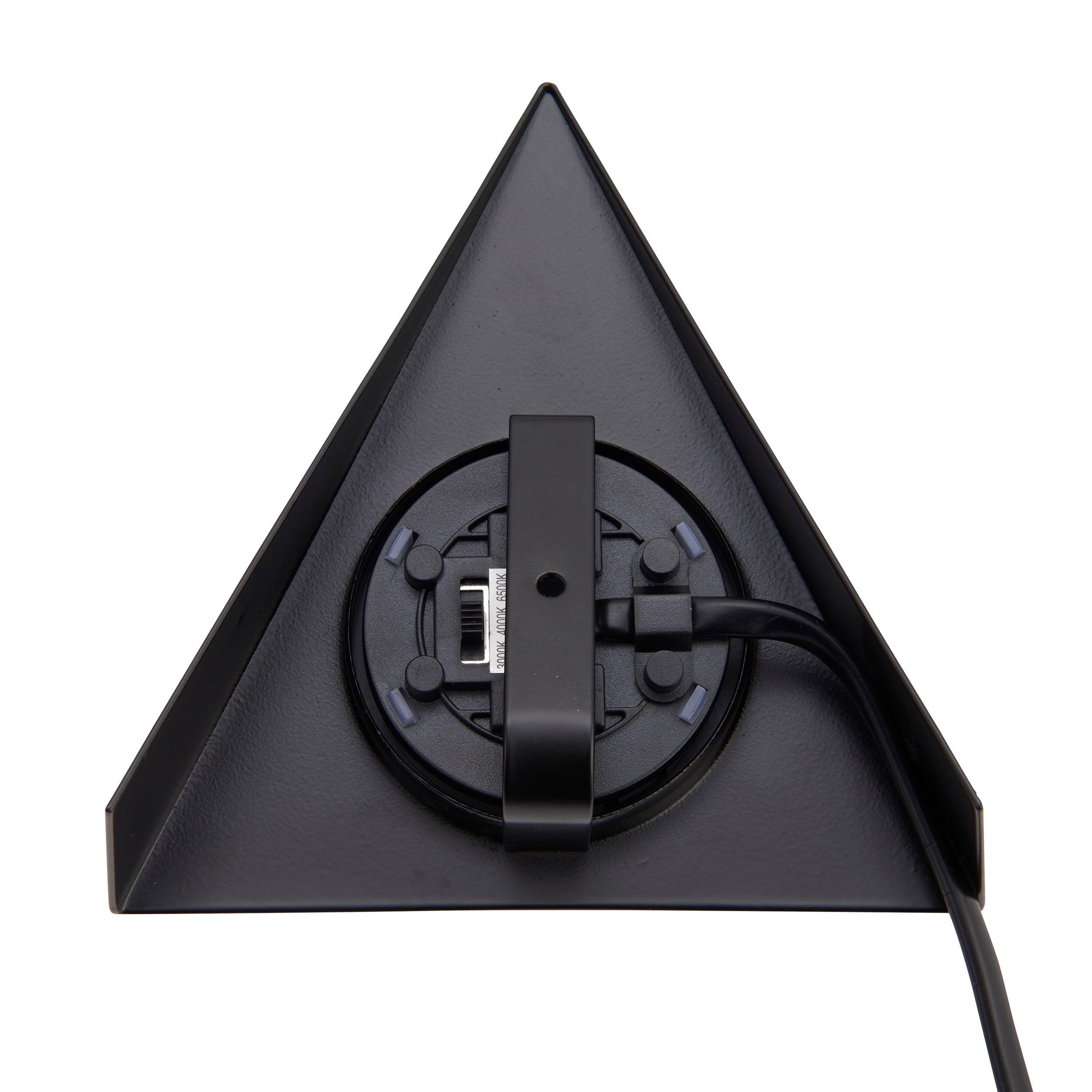 nyx cct black triangular cabinet light 2 5w by saxby lighting, close up image 143