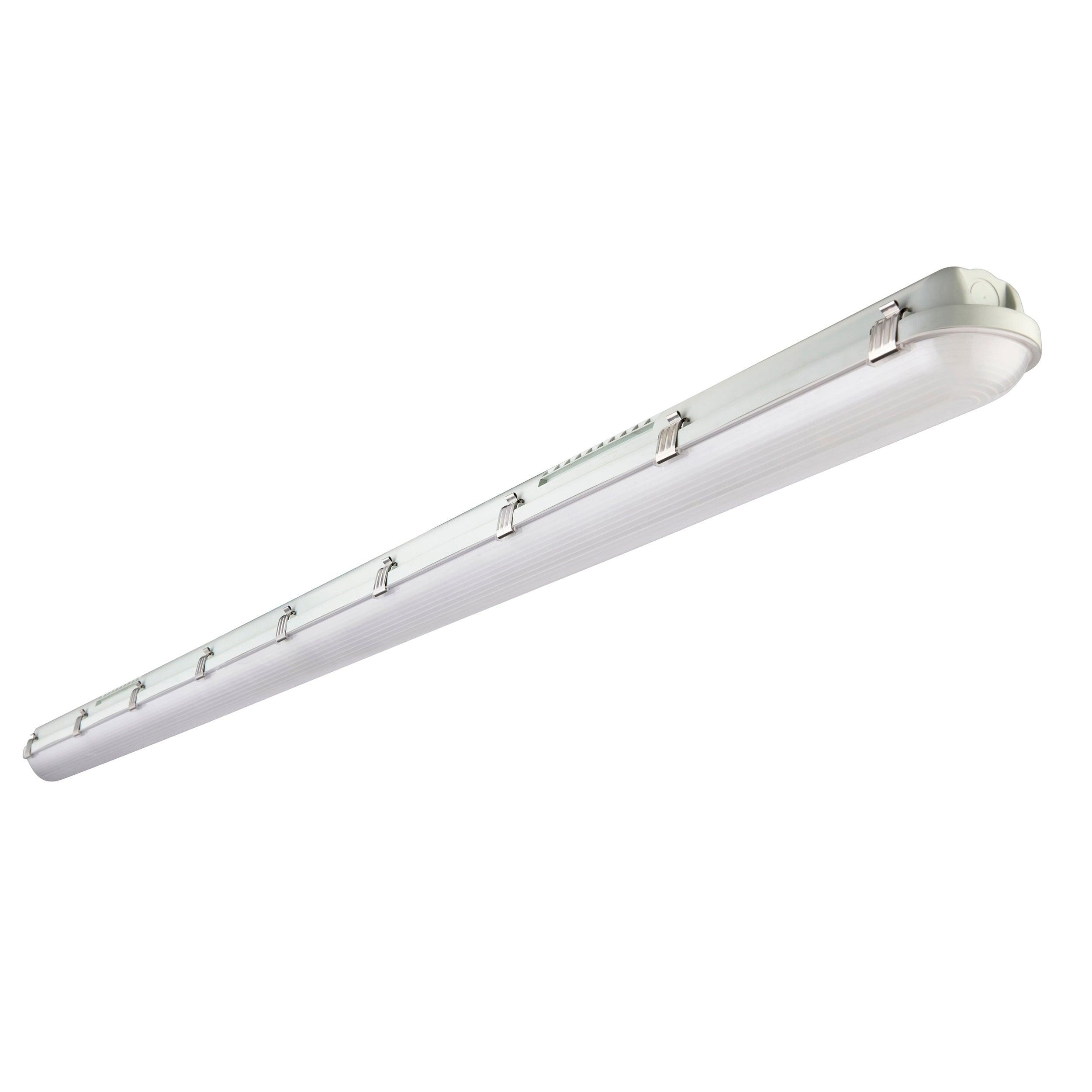 led anti corrosive cool white led batten light 4000k 6ft high lumen ip65 57wby Saxby Lighting, close up image