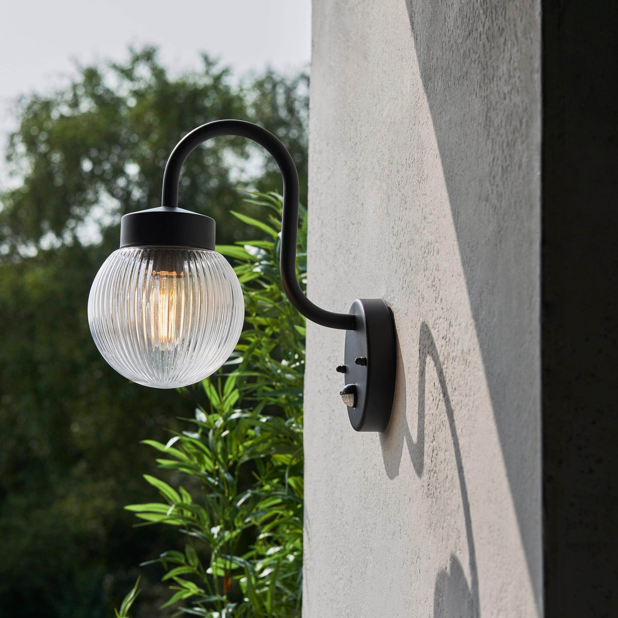 eldon pir black outdoor wall light by Endon Lighting Living Room Unlit Shot