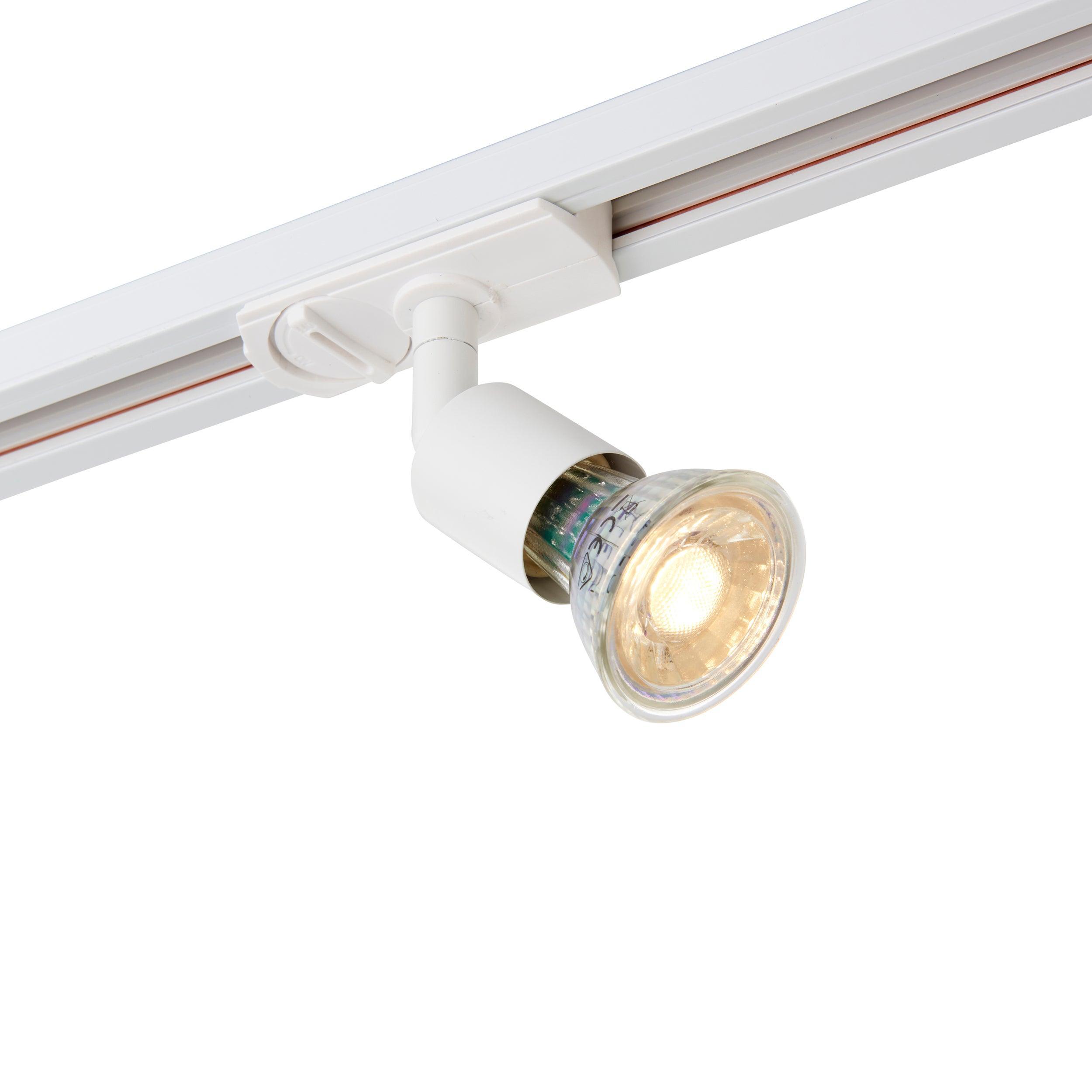 arezzo mini white track spotlight 35wby saxby lighting
