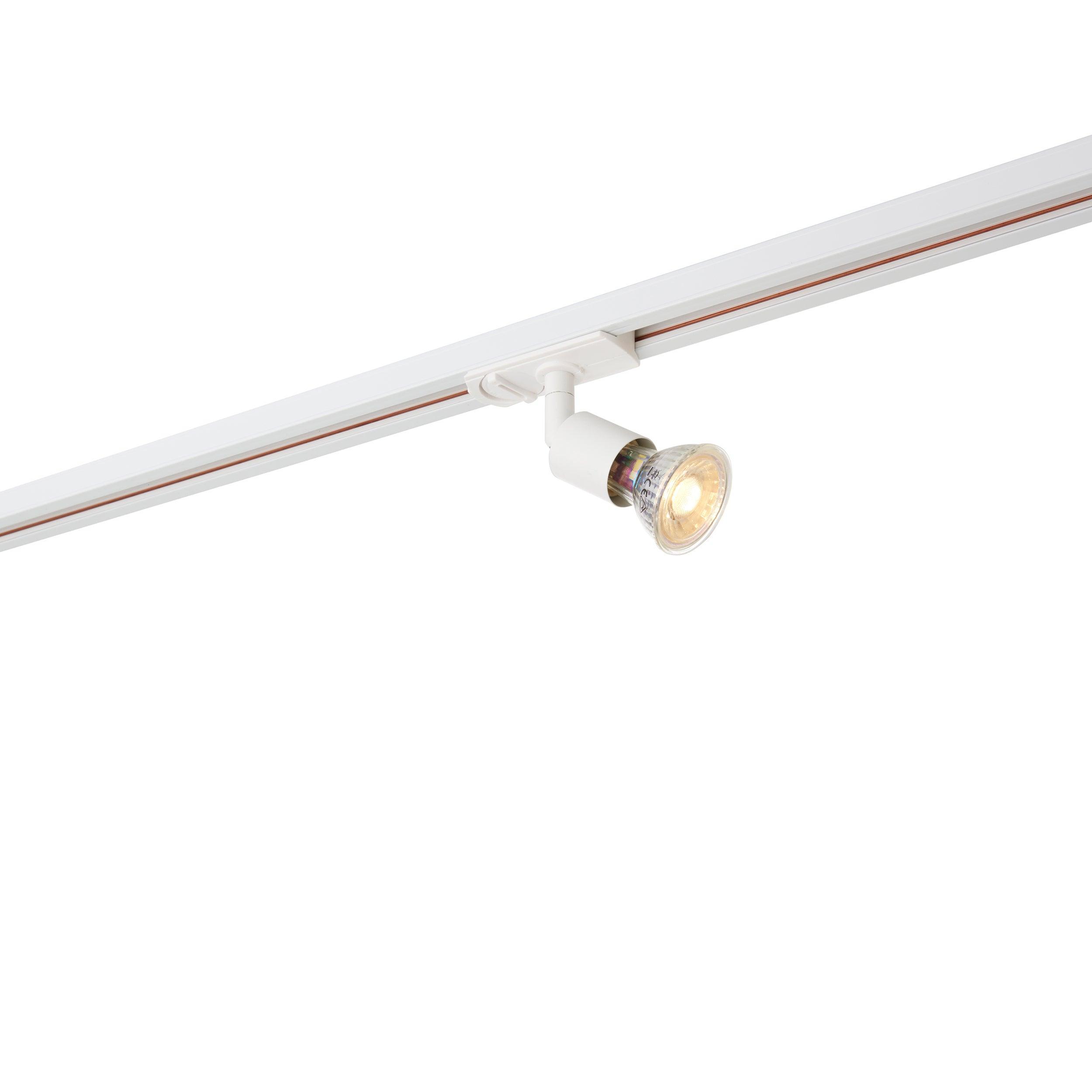 arezzo mini white track spotlight 35w by saxby lighting, close up image 268