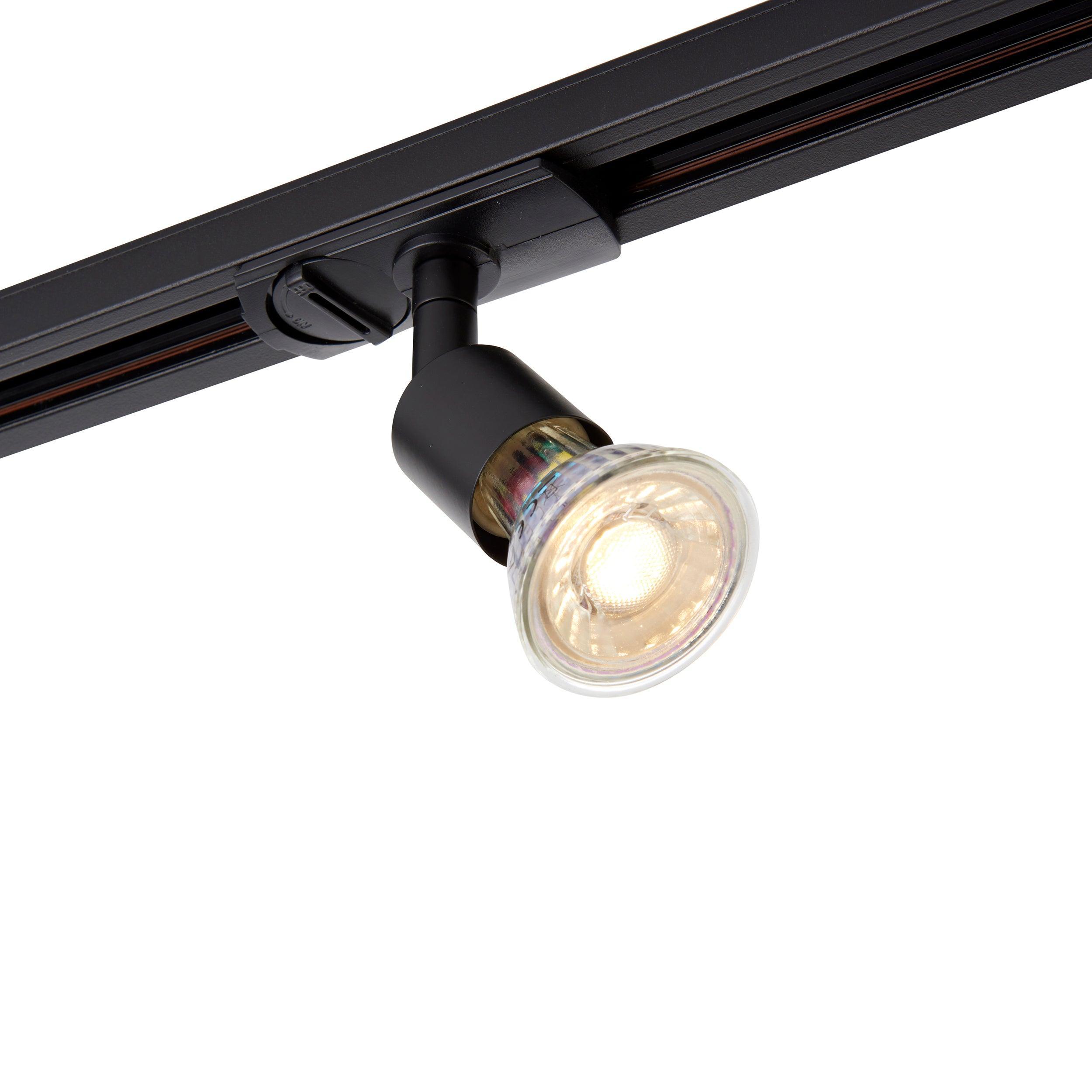 arezzo mini black track spotlight 35wby saxby lighting