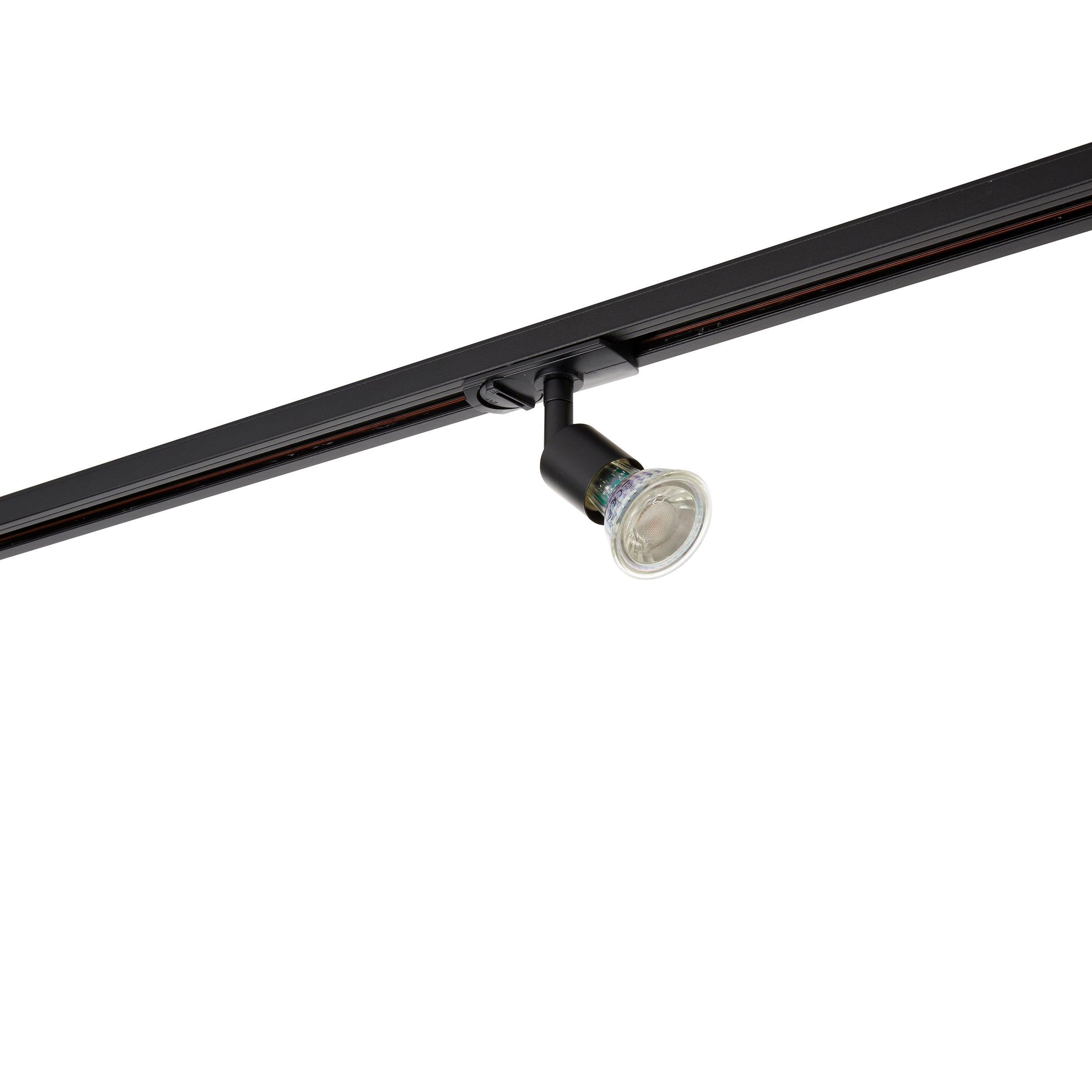 arezzo mini black track spotlight 35w by saxby lighting, close up image 222