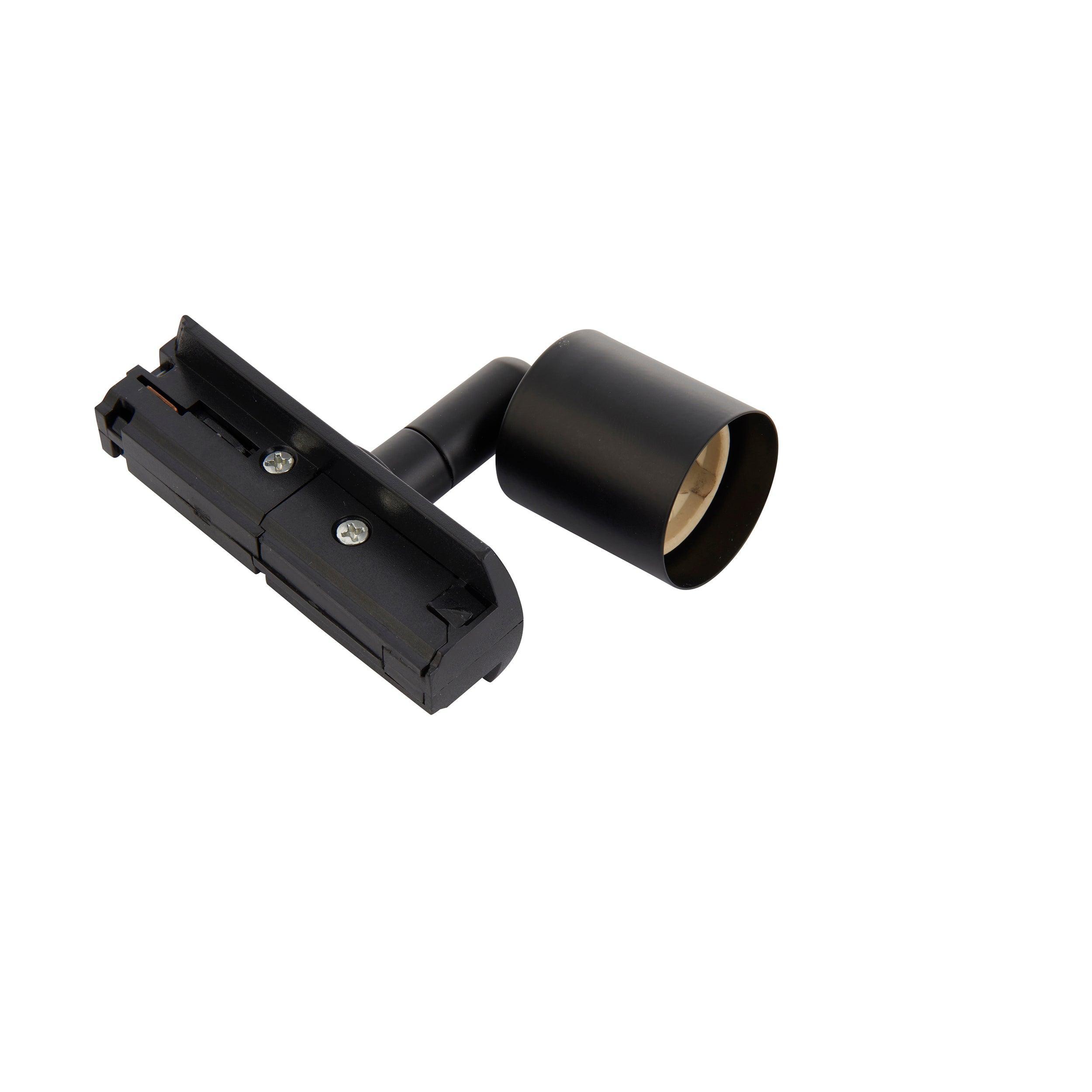 arezzo mini black track spotlight 35w by saxby lighting, close up image 148