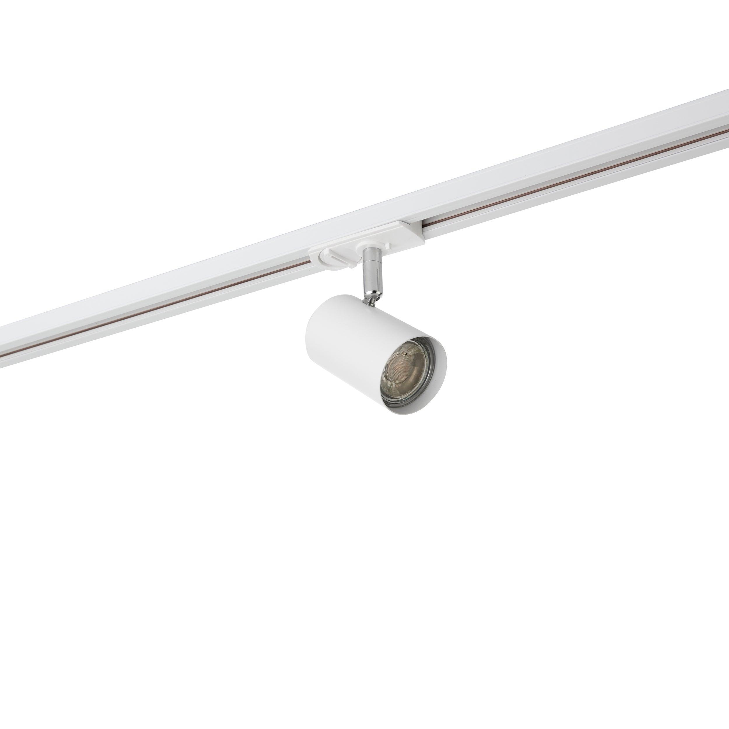 arezzo white track spotlight 7w by saxby lighting, close up image 220