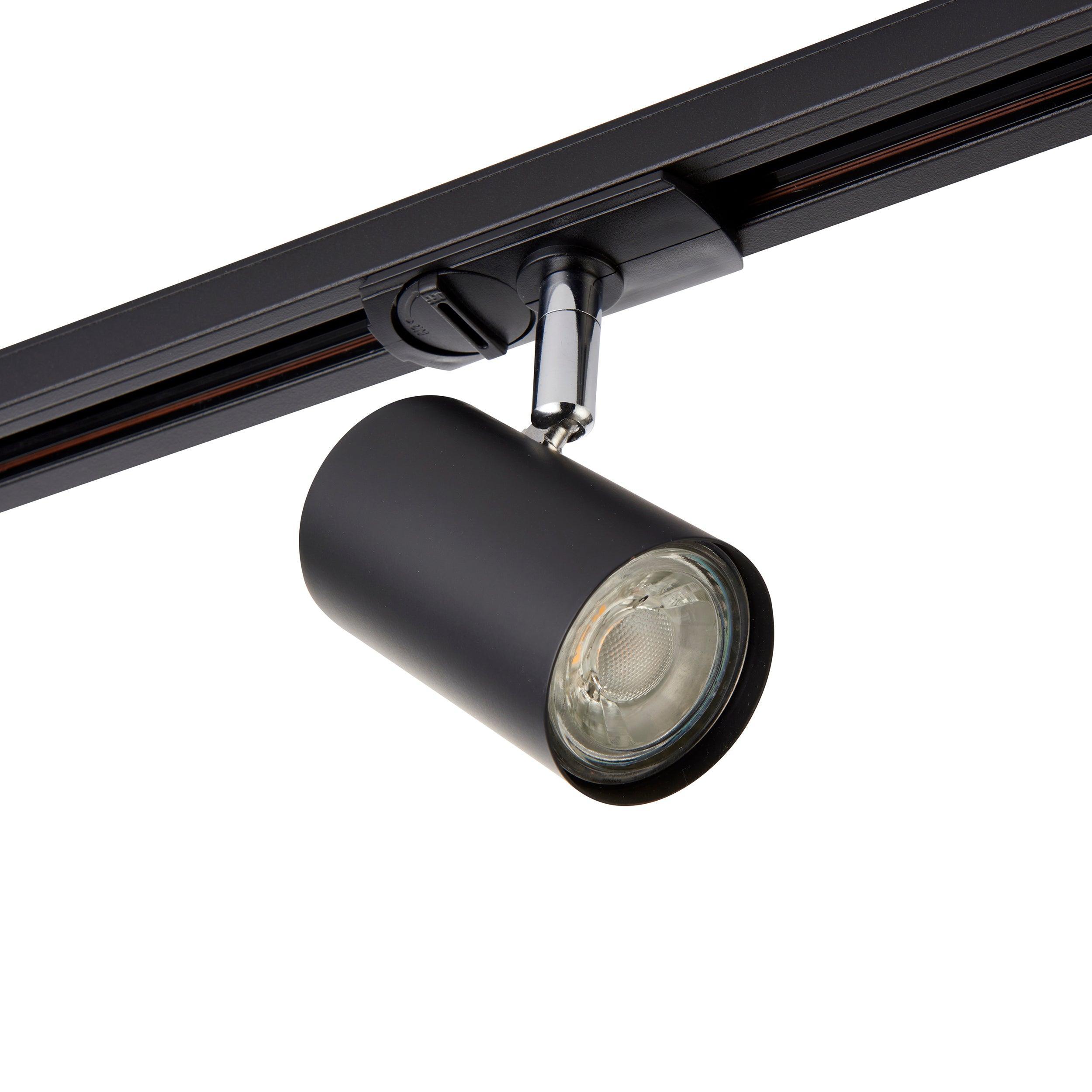 arezzo black track spotlight 7wby Saxby Lighting, close up image