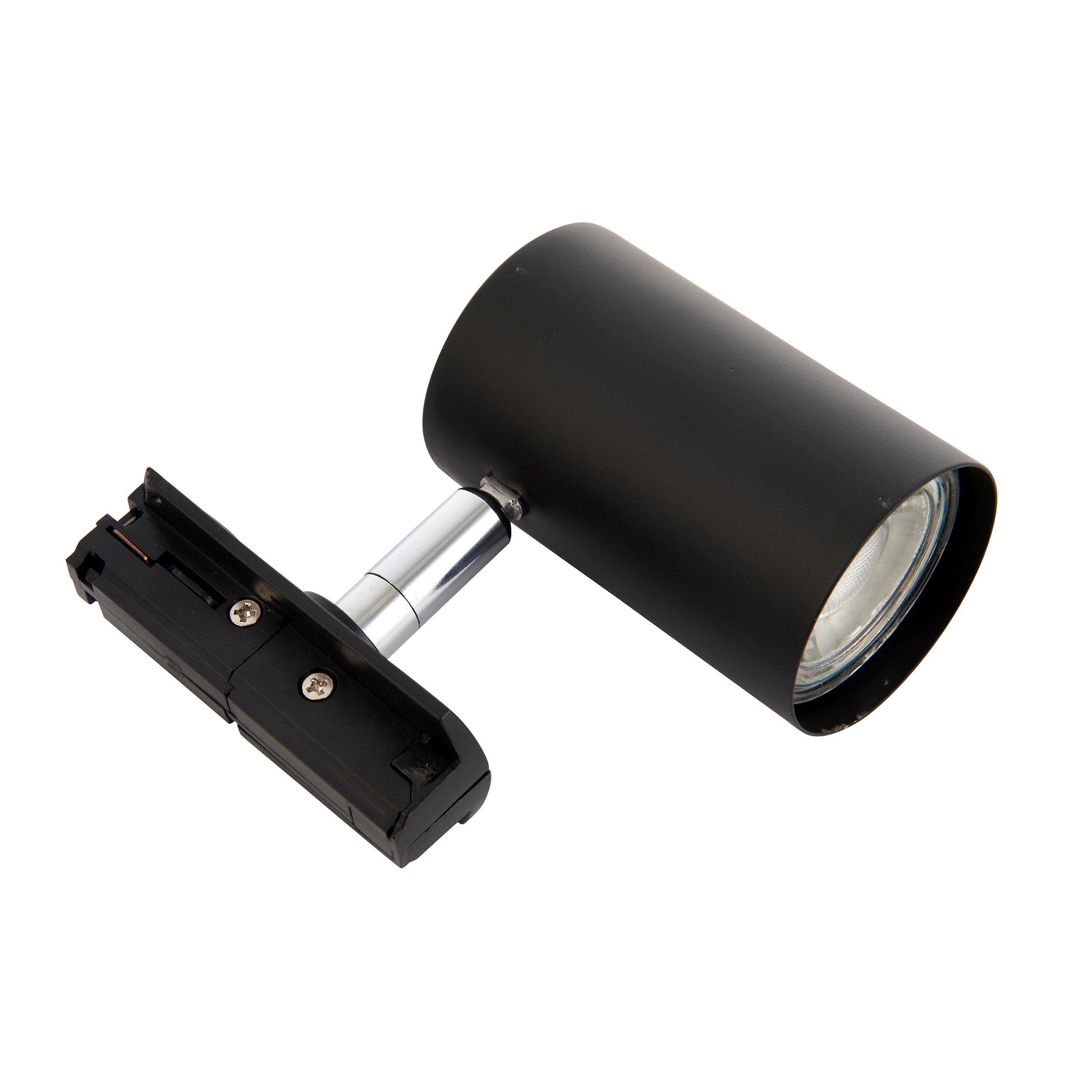 arezzo black track spotlight 7w by saxby lighting, close up image 187