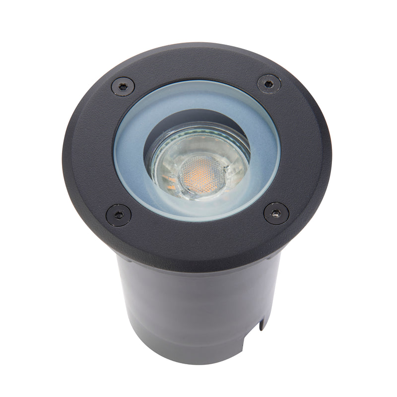 Pillar Round Black LED Decking Light IP65 50W