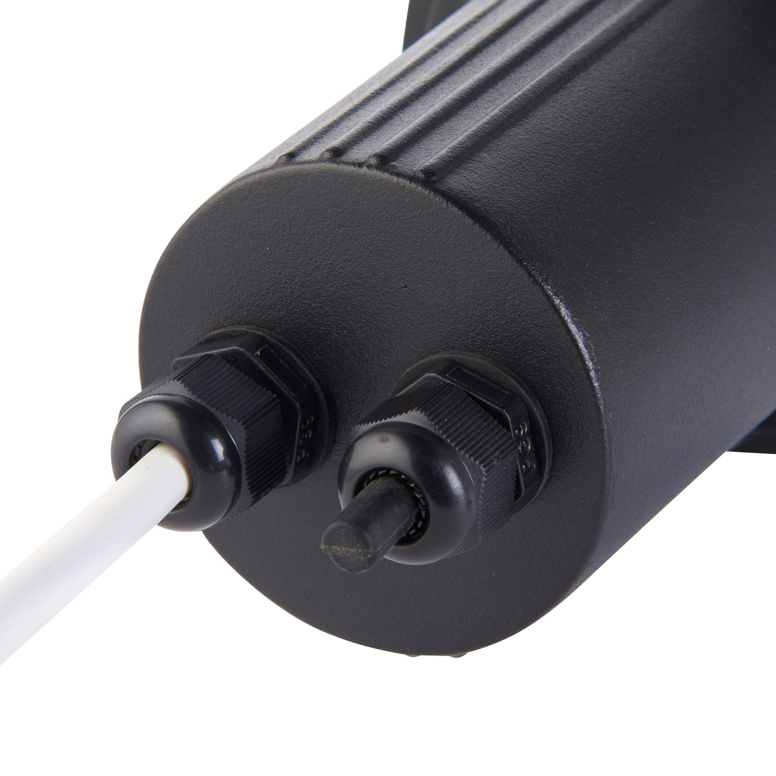 pillar round black led decking light ip65 50w by saxby lighting, close up image 104