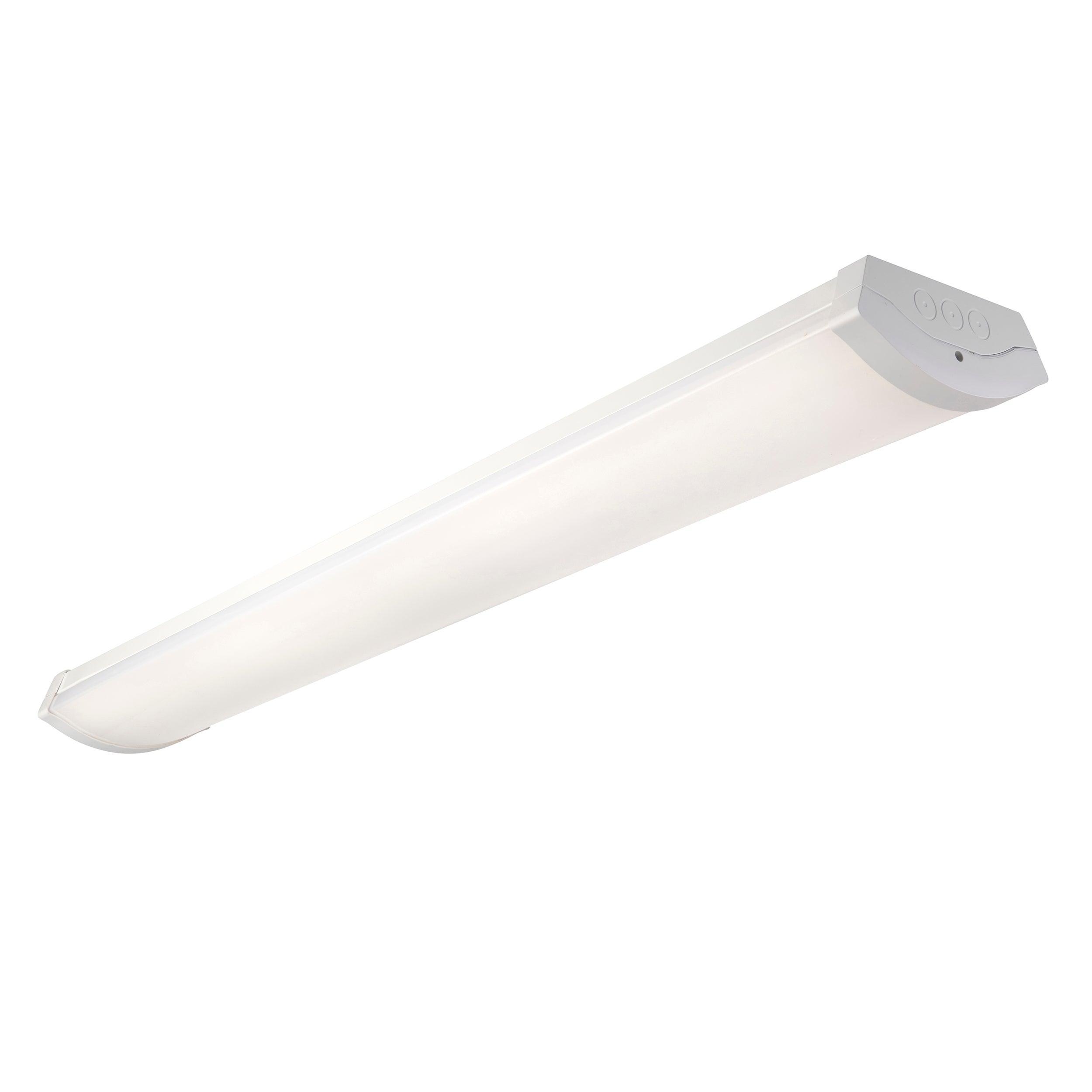 dualled 4ft led batten light emergency em 38wby Saxby Lighting, close up image