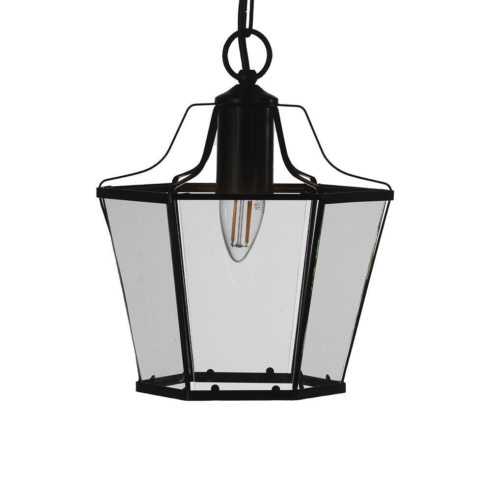 Oaks Lighting Dulverton Black Clear Glass Ceiling Pendant-Ceiling Pendant Lights-Oaks Lighting-1-Tiffany Lighting Direct