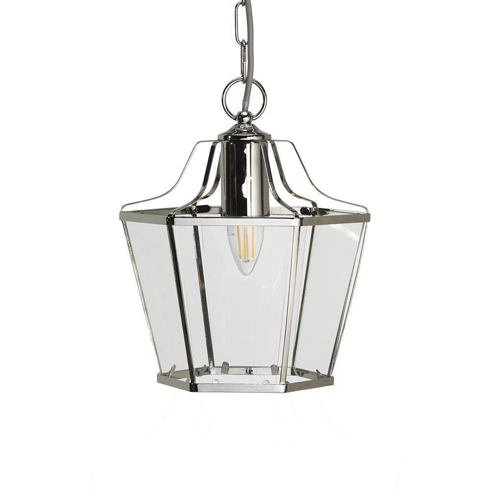 Oaks Lighting Dulverton Chrome Clear Glass Ceiling Pendant-Ceiling Pendant Lights-Oaks Lighting-1-Tiffany Lighting Direct