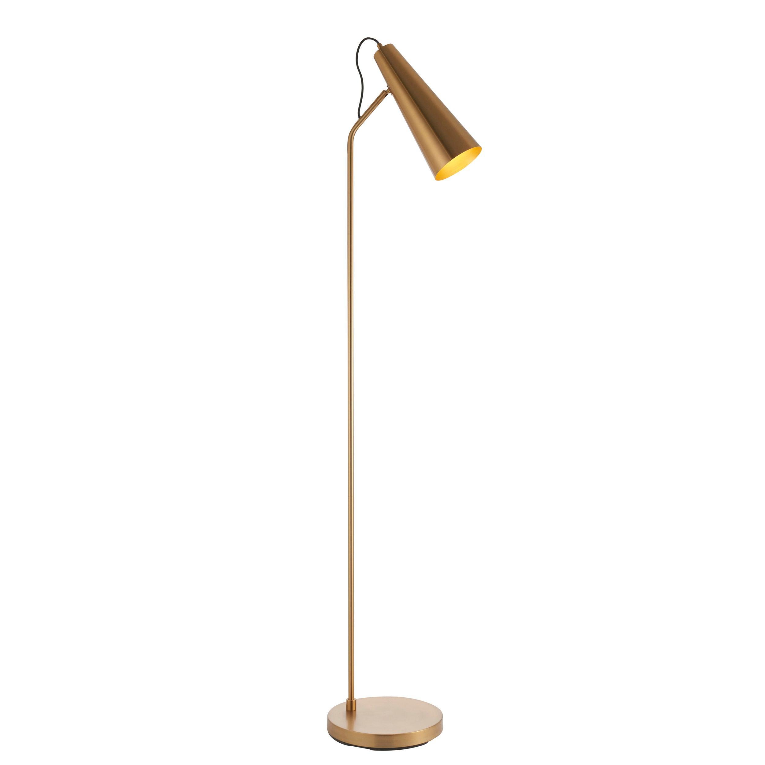 karna new industrial gold floor lamp by Endon Lighting Living room image