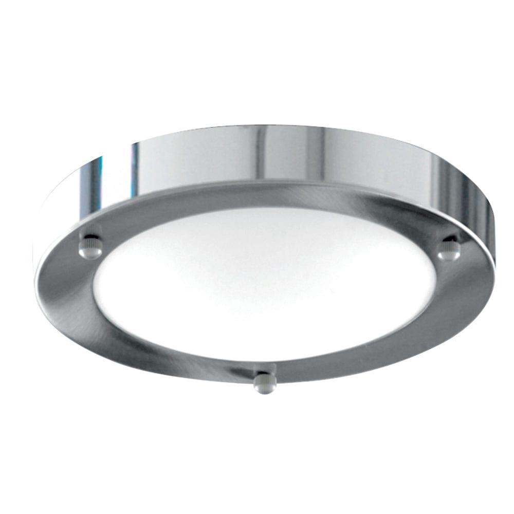 Dublin Bathroom Chrome Flush Ceiling Light - 31cm Living room Image