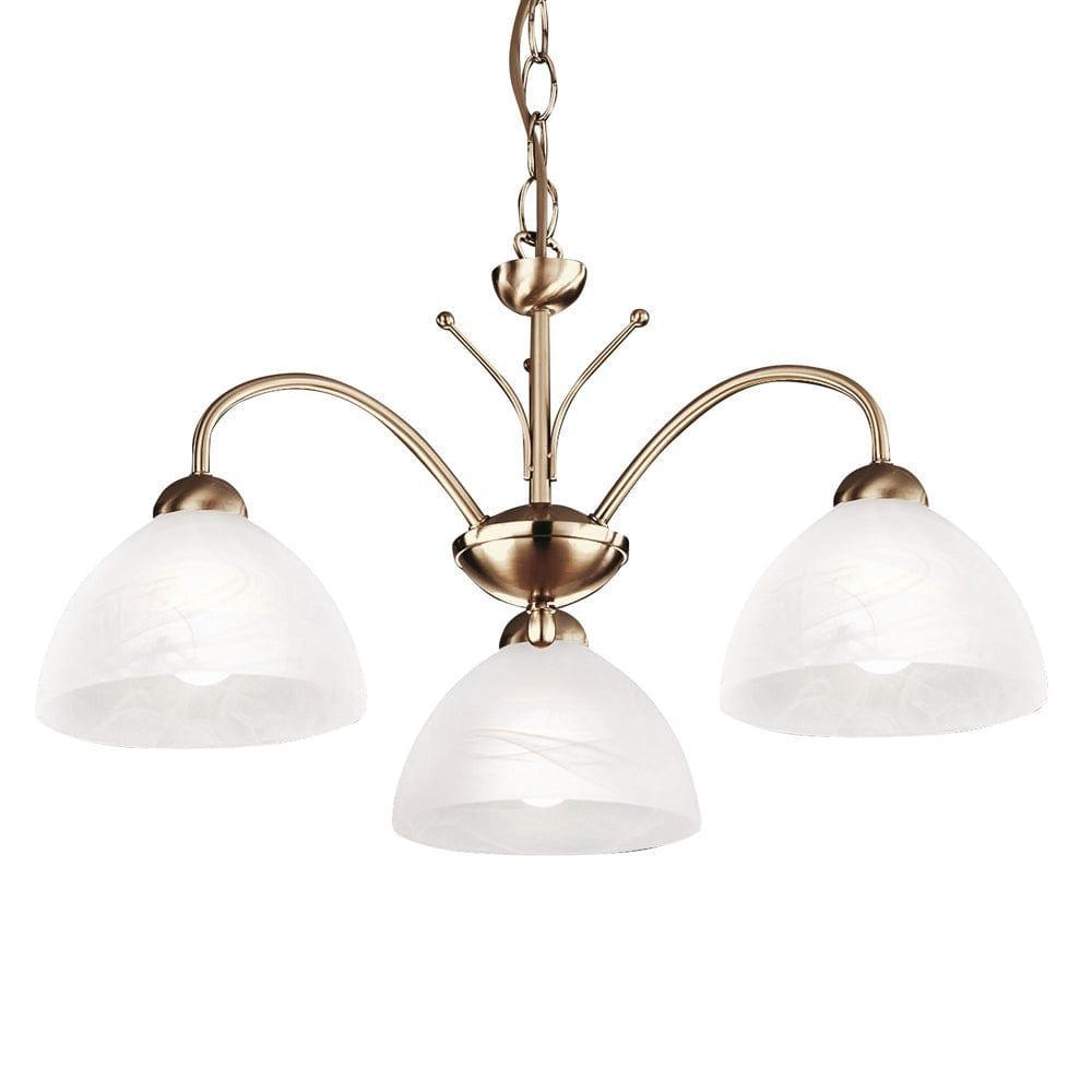 Milanese 3 Light Brass/Alabaster Glass Ceiling Pendant-Ceiling Pendant Lights-1-Tiffany Lighting Direct