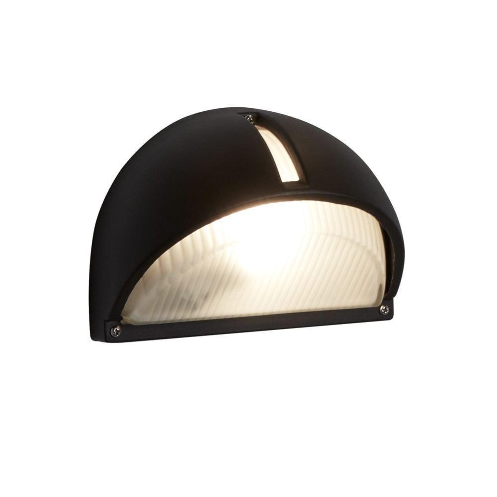 kentucky led outdoor porch half moon black wall light