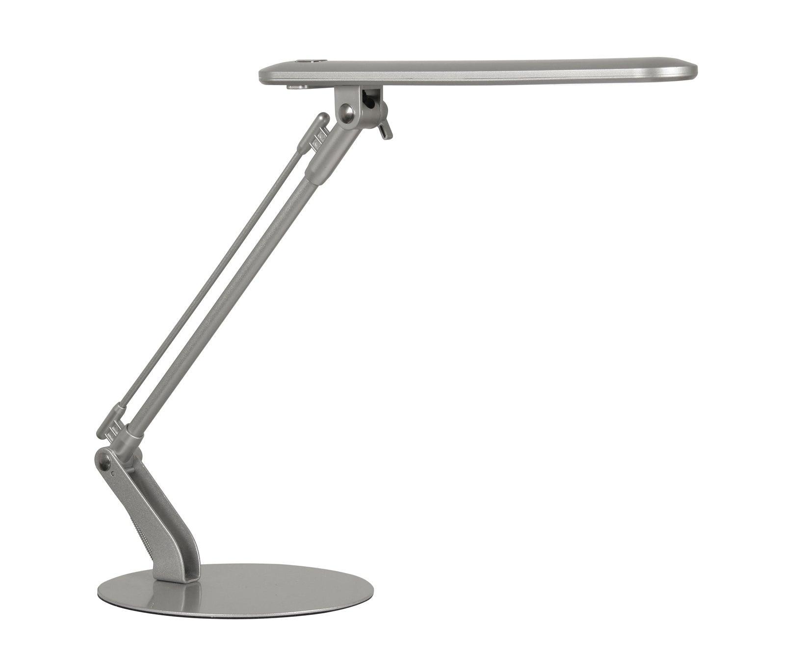 broome led silver adjustable desk lamp