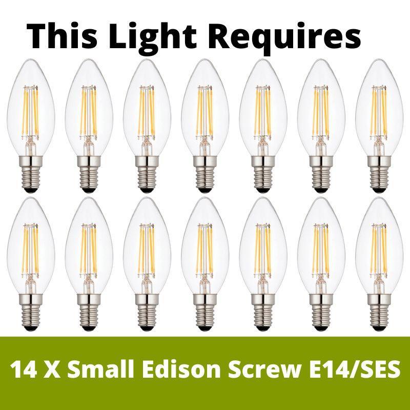 florence 14 light chrome crystal pendant ceiling bar by searchlight lighting, LED Lamp Bulb Guide