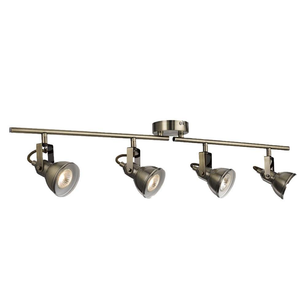 focus 4 light antique brass adjustable spotlights
