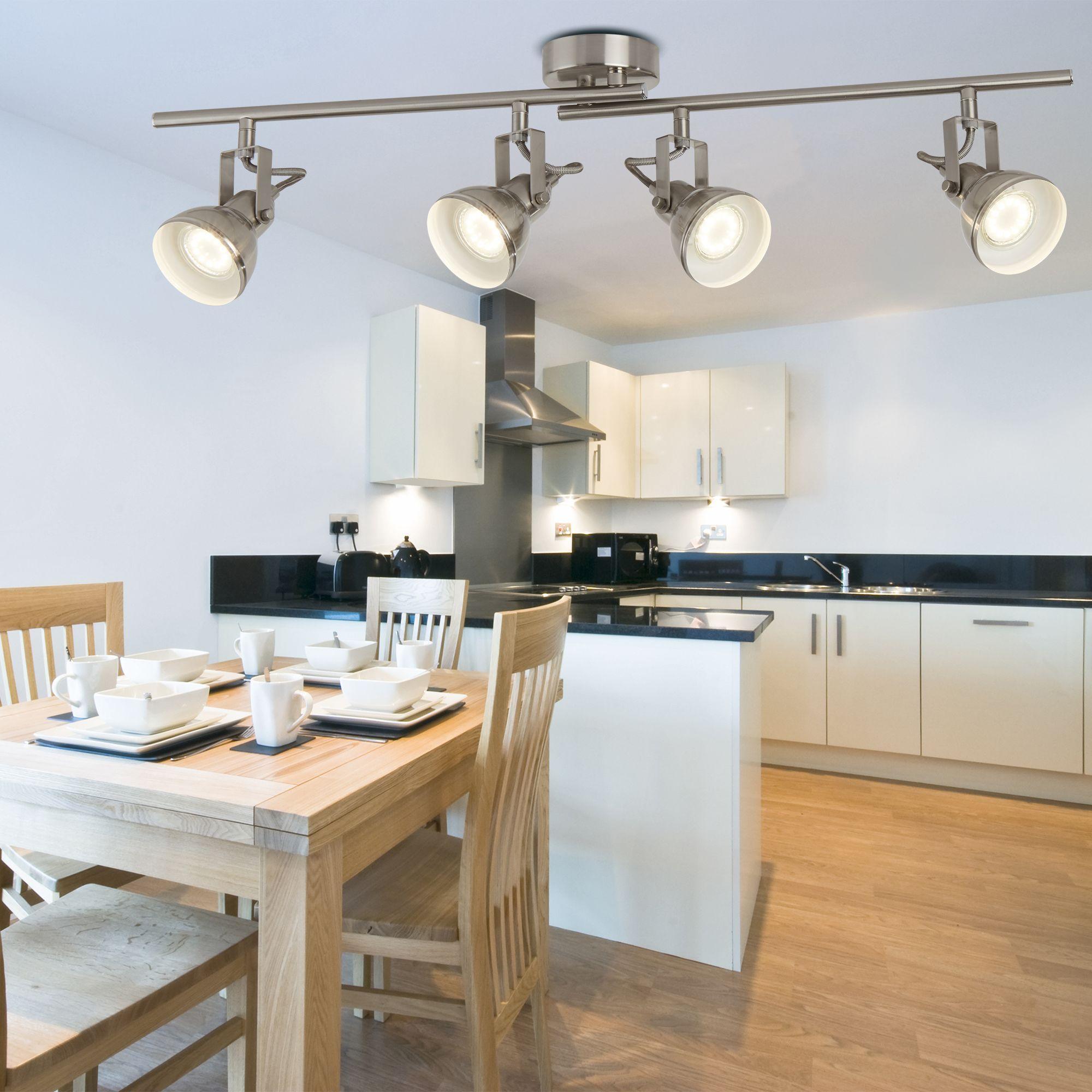 focus 4 light silver adjustable split bar spotlights by searchlighting lighting, living room image