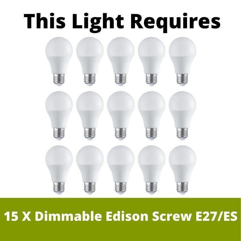 Hinkley Cello 15 Light Antique Bronze Chandelier-Elstead Lighting-2-Tiffany Lighting Direct