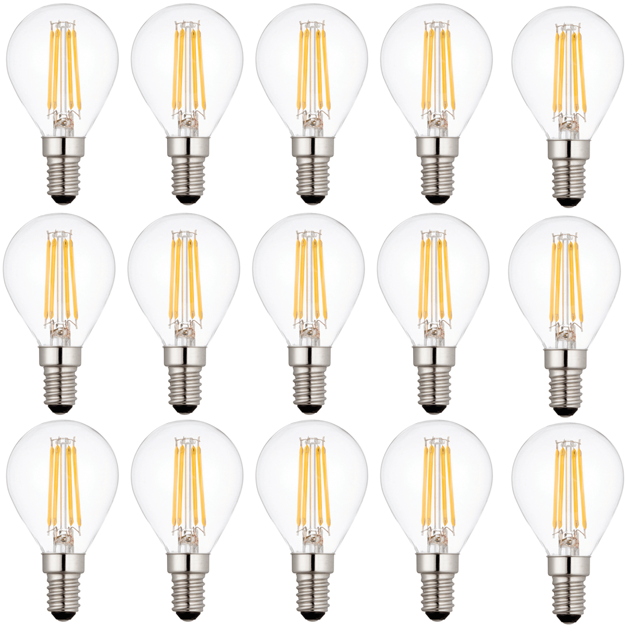 15 x E14 Filament LED Lamp/Bulb Dimmable 4W (40W Equivalent)