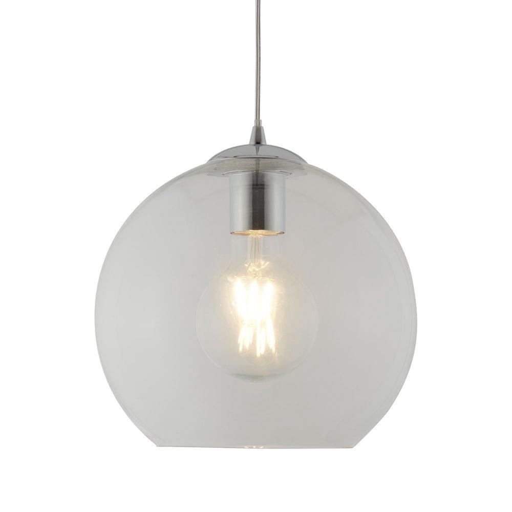 Balls 1 Light Round Clear Glass 25cm Ceiling Pendant-Ceiling Pendant Lights-1-Tiffany Lighting Direct