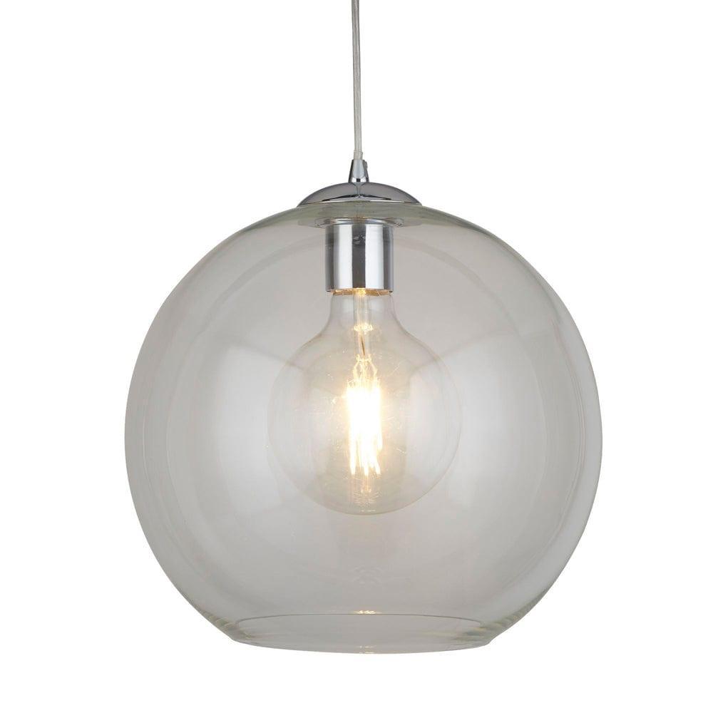 Balls 1 Light Round Clear Glass 30cm Ceiling Pendant-Ceiling Pendant Lights-1-Tiffany Lighting Direct