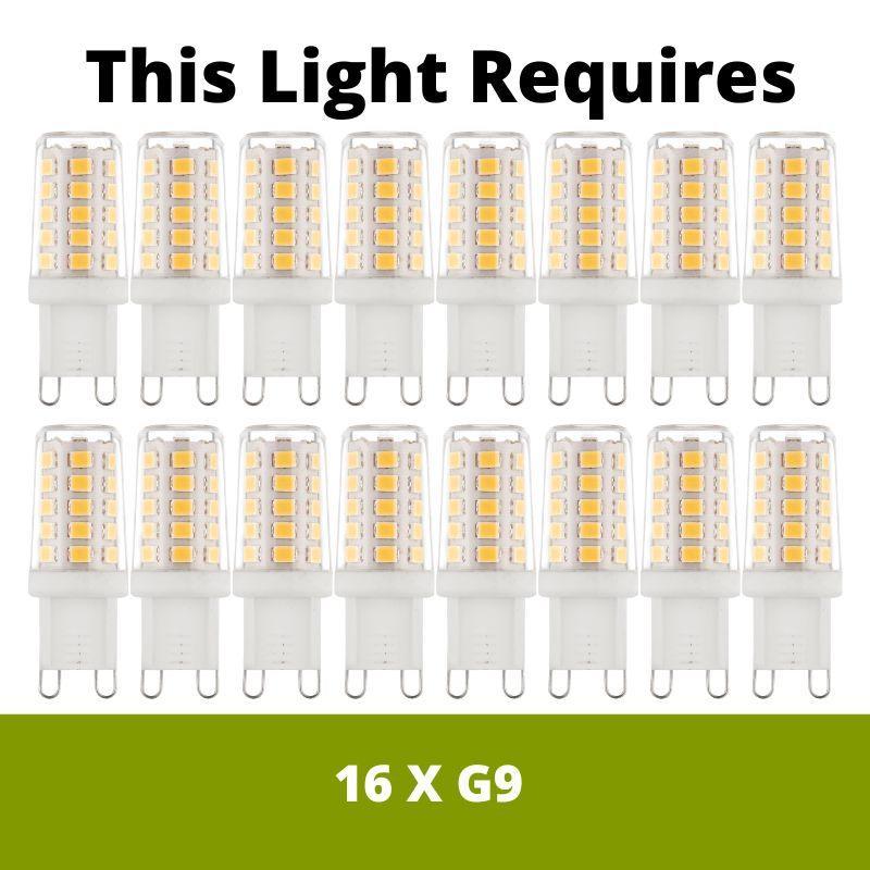 lyra 16 light chrome pendant ceiling light 3081 16 ch traditional 16g9d 2 LED Lamp Bulb Guide