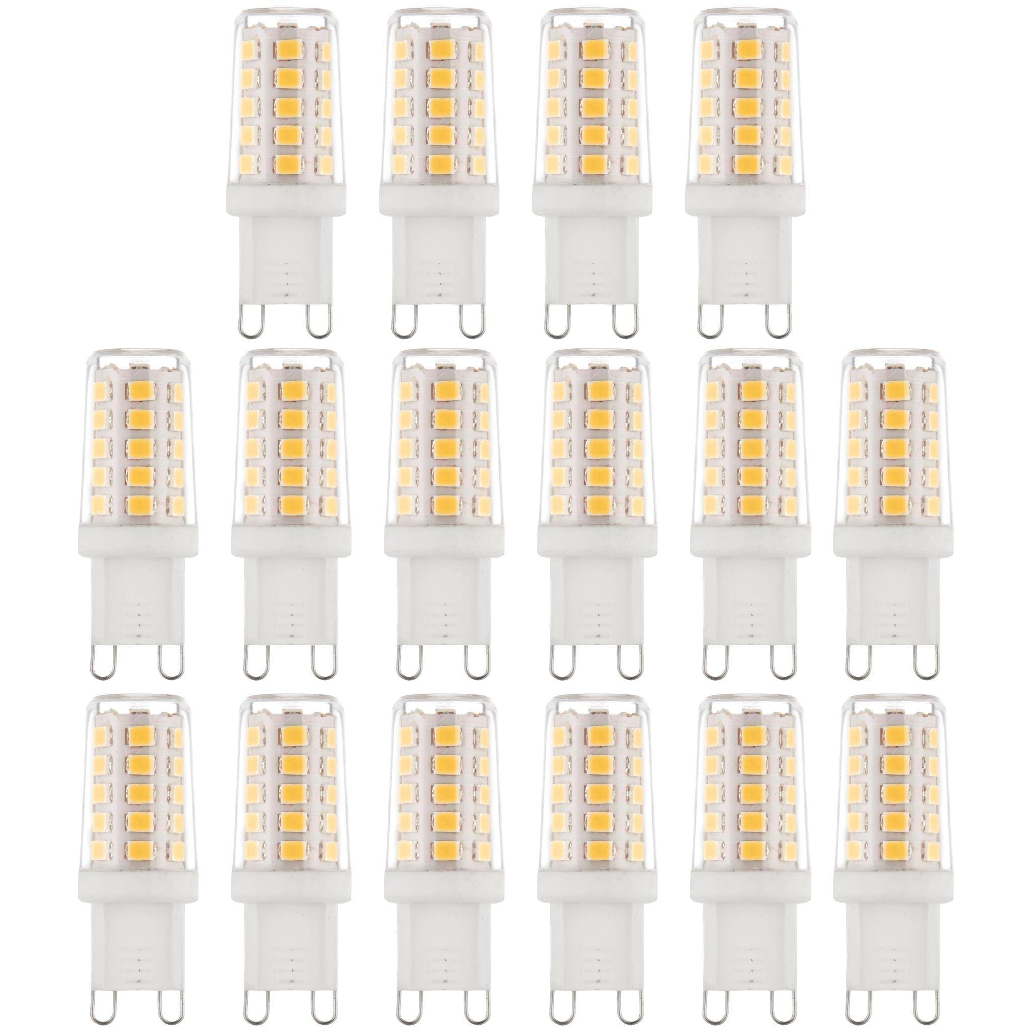 16 x G9 LED Non-Dimmable 2.3W Warm White Halogen (20W Equivalent)