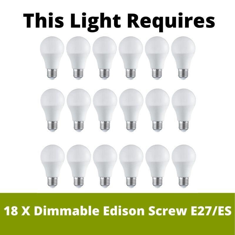 Feiss Drawing Room Walnut Finish 18 Light Chandelier-Elstead Lighting-2-Tiffany Lighting Direct