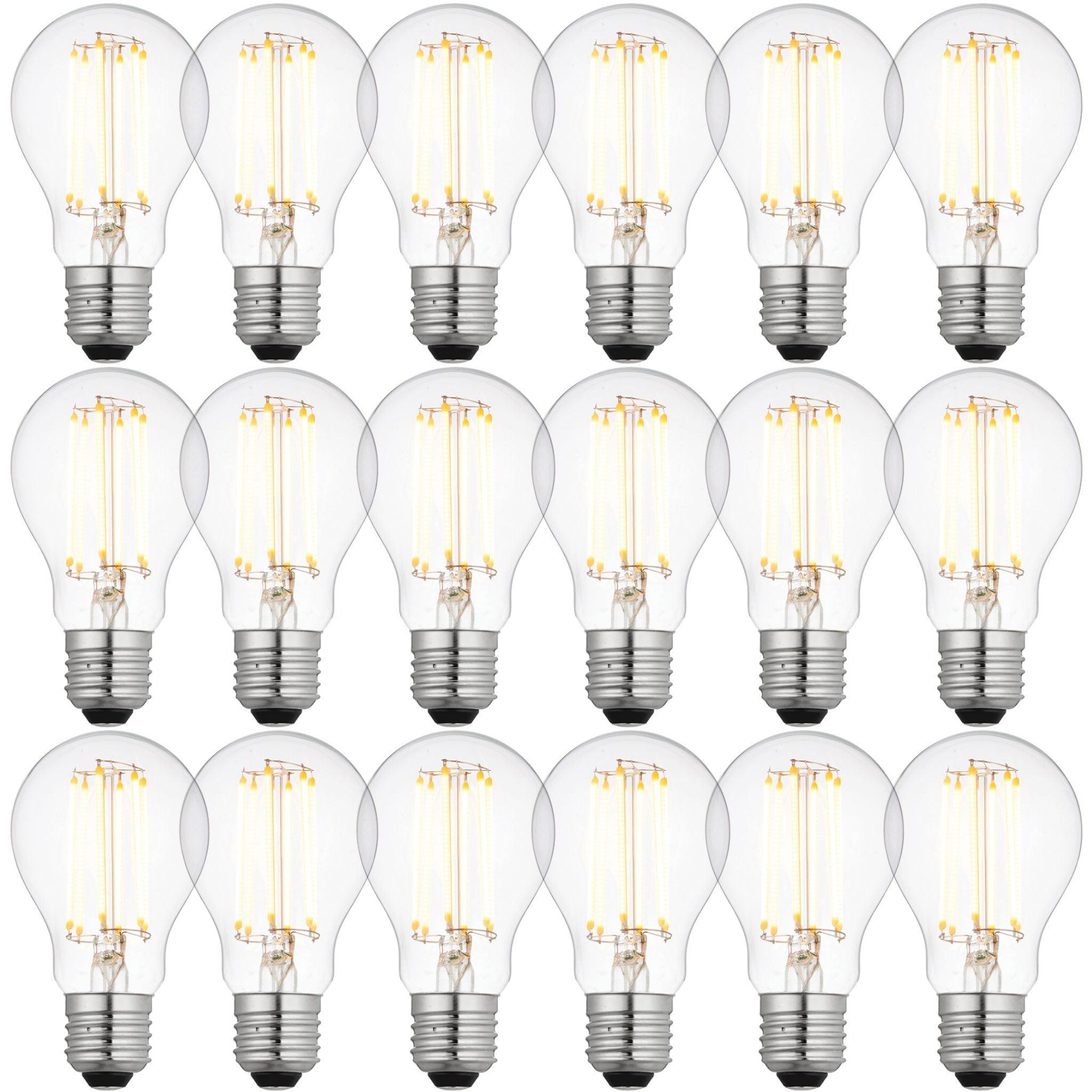 18 x E27 LED Dimmable Filament 6W Lamp/Bulb (40W Equivalent)